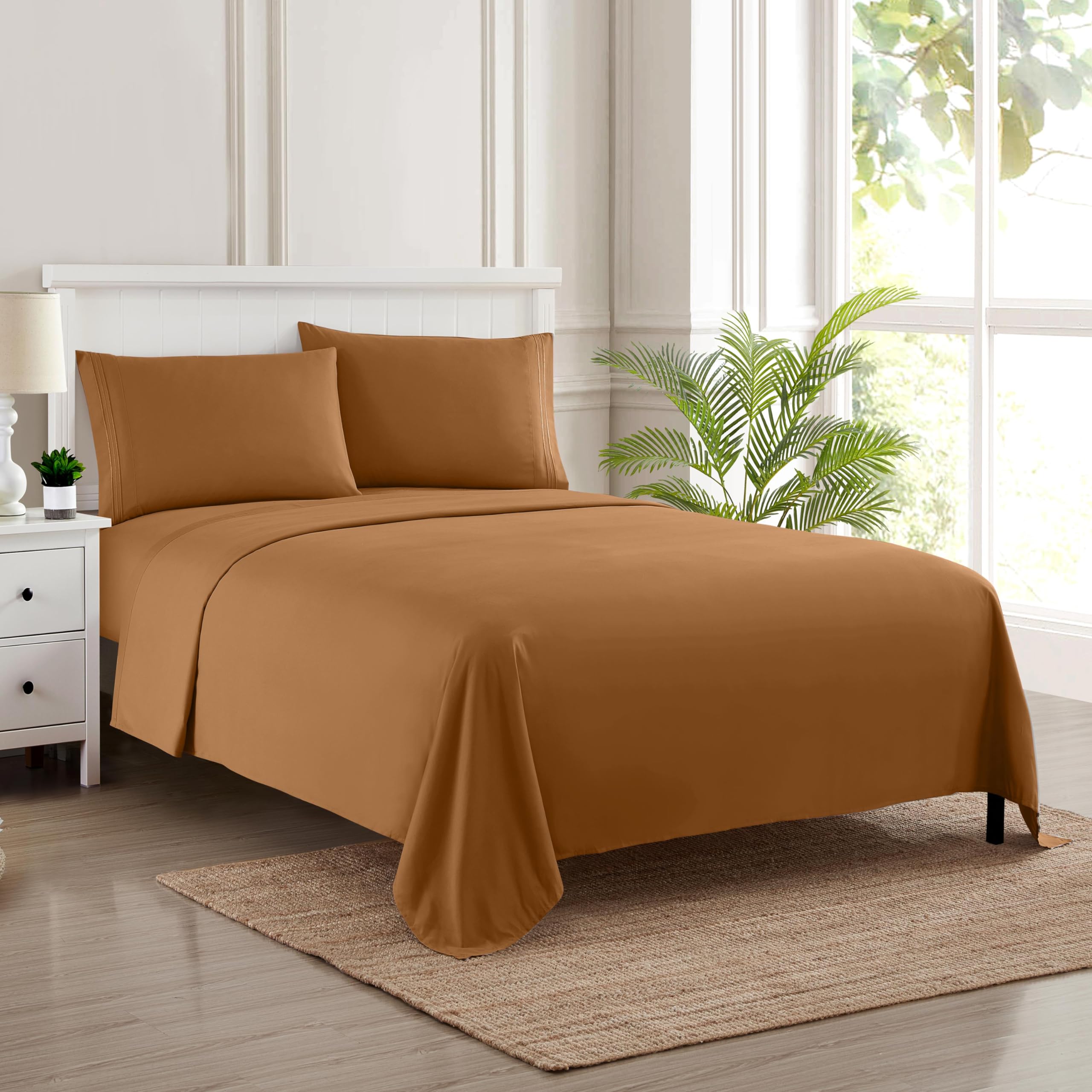 Foto 2 pulgar | Sábanas Sweet Home Collection King Size Moca 1800tc - Venta Internacional.