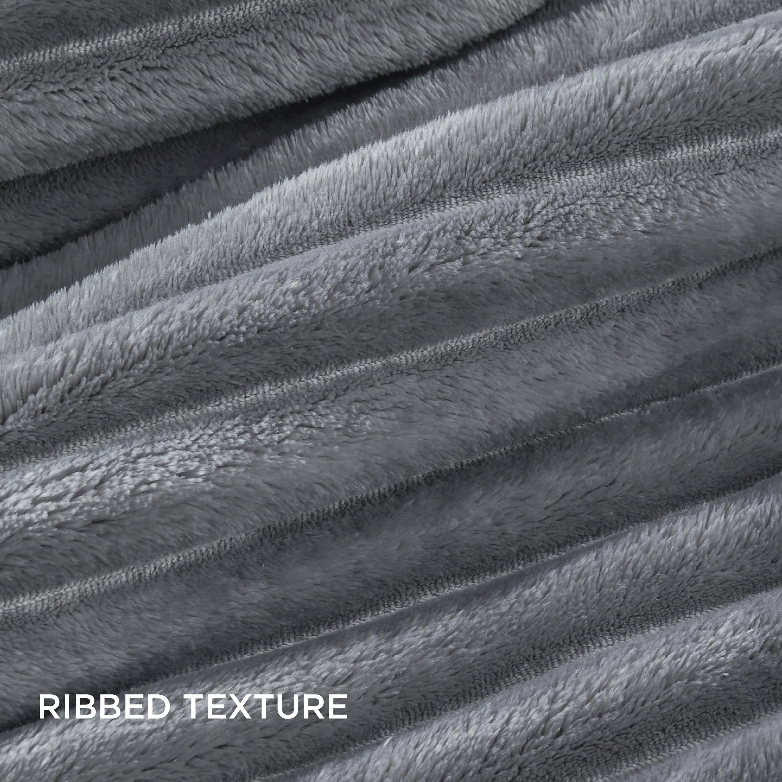 Foto 5 pulgar | Juego De Edredón Bedsure Fluffy King Size, Piel Sintética Gris, 3 Piezas - Venta Internacional.