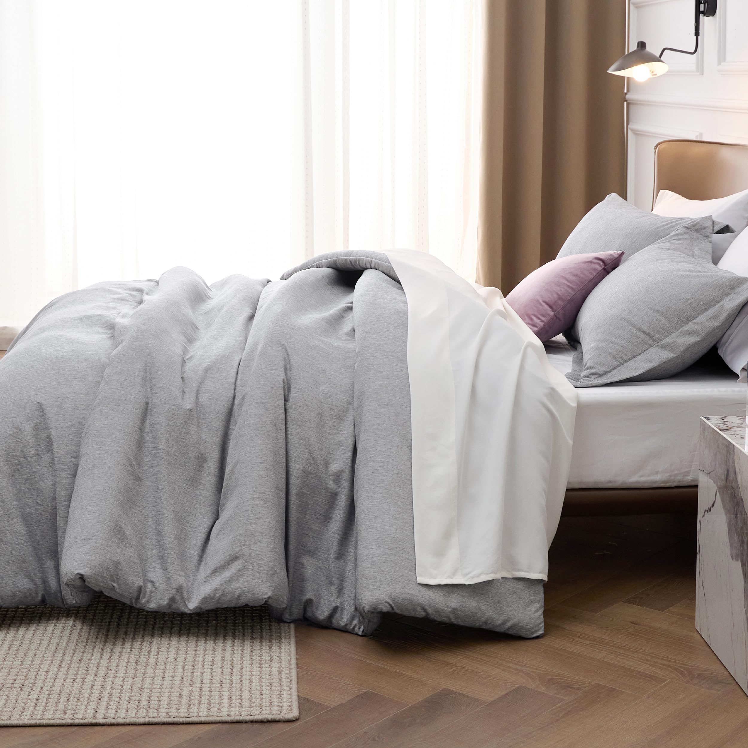Foto 3 pulgar | Juego De Edredón Bedsure Queen, Ropa De Cama Suave, Gris, 3 Piezas - Venta Internacional.