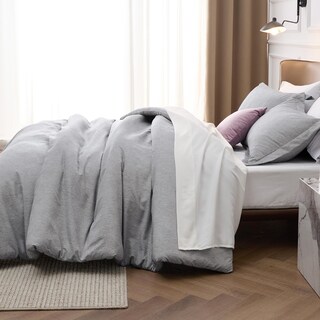 Foto 2 | Juego De Edredón Bedsure Queen, Ropa De Cama Suave, Gris, 3 Piezas - Venta Internacional.