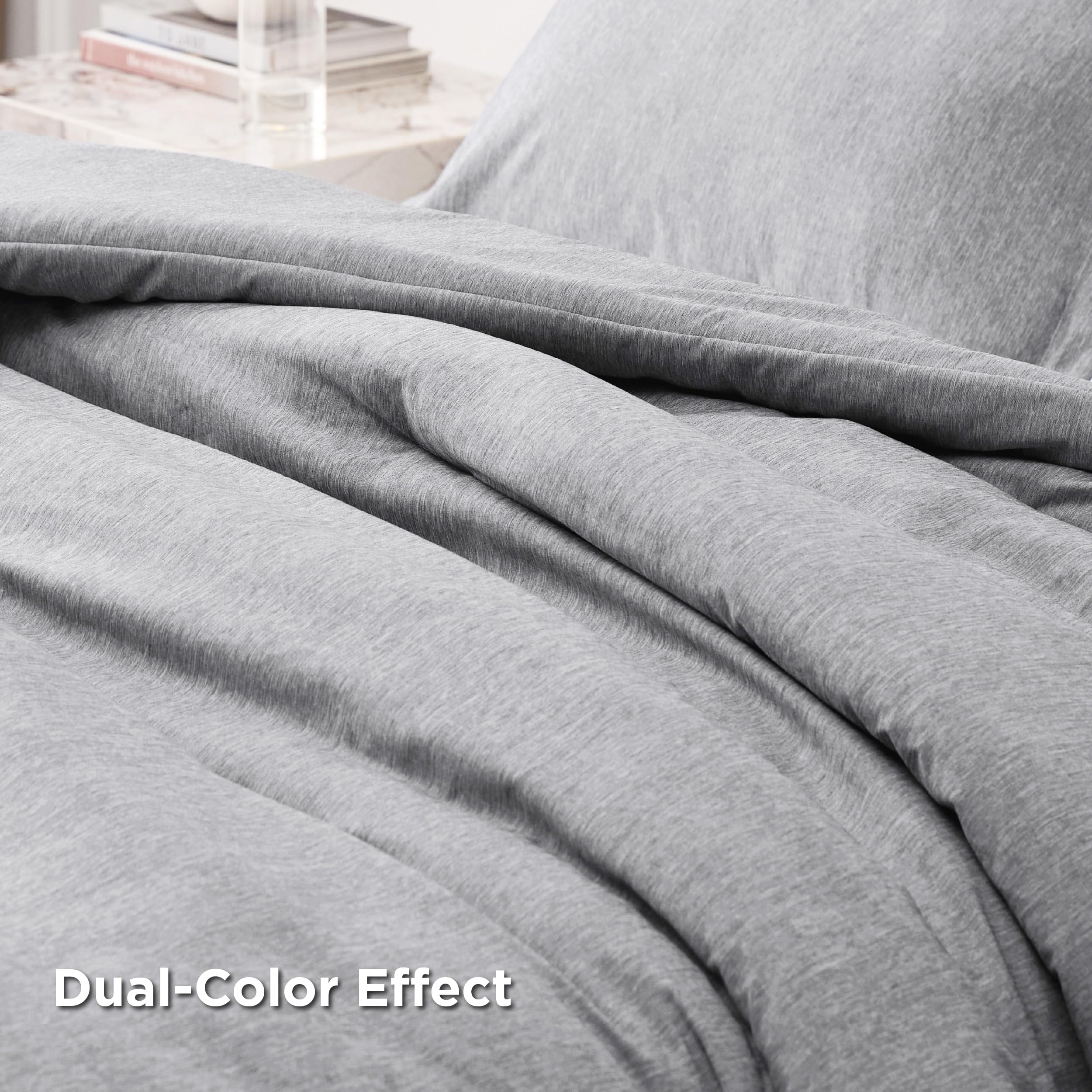 Foto 7 pulgar | Juego De Edredón Bedsure Queen, Ropa De Cama Suave, Gris, 3 Piezas - Venta Internacional.