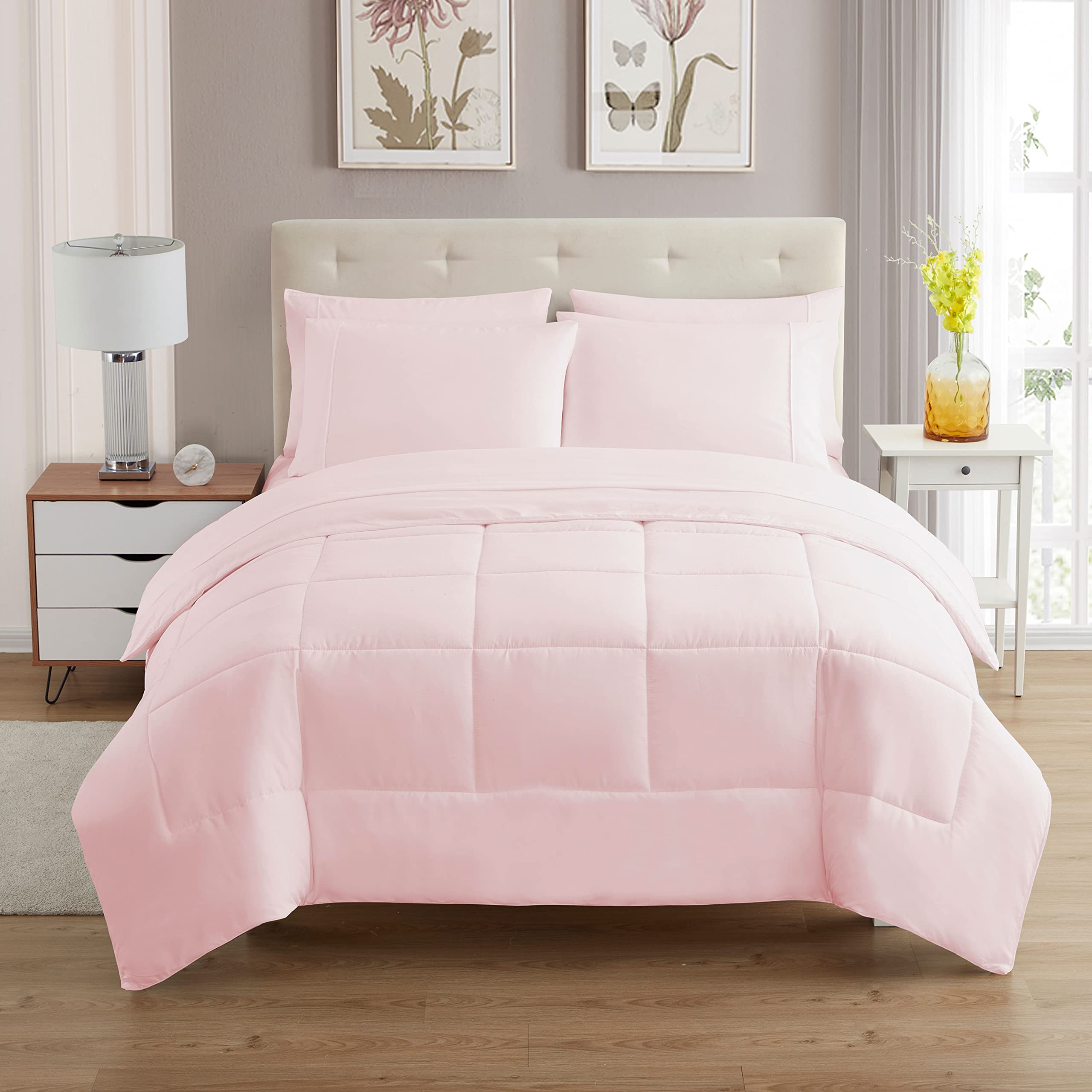 Foto 4 pulgar | Set de Edredón Sweet Home Collection Rosa Pálido Tamaño Doble - Venta Internacional
