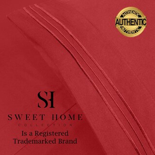 Foto 4 | Juego de Sábanas Sweet Home Collection 1500 Supreme Twin Rojo - Venta Internacional