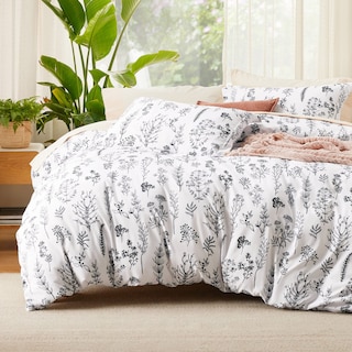 Foto 1 | Juego de Edredón Bedsure Queen Blanco con Estampado Floral 3 Piezas - Venta Internacional