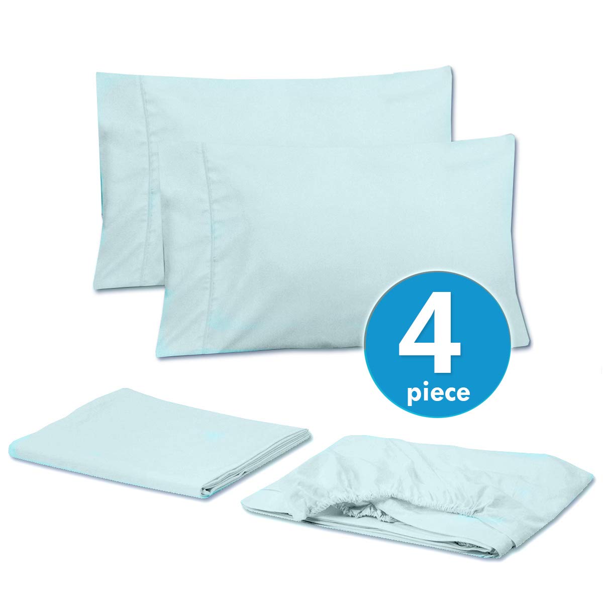 Foto 4 pulgar | Juego De Sábanas Sweet Home Collection 1500 Supreme Twin Xl Aqua - Venta Internacional.