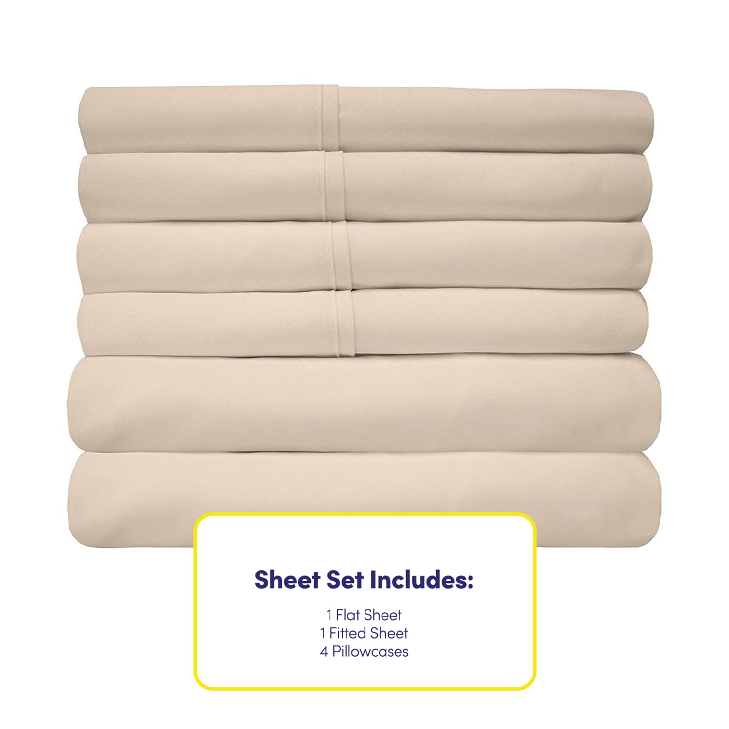 Foto 5 pulgar | Sábanas Sweet Home Collection, 6 Unidades, 1500 Supreme Full - Venta Internacional.