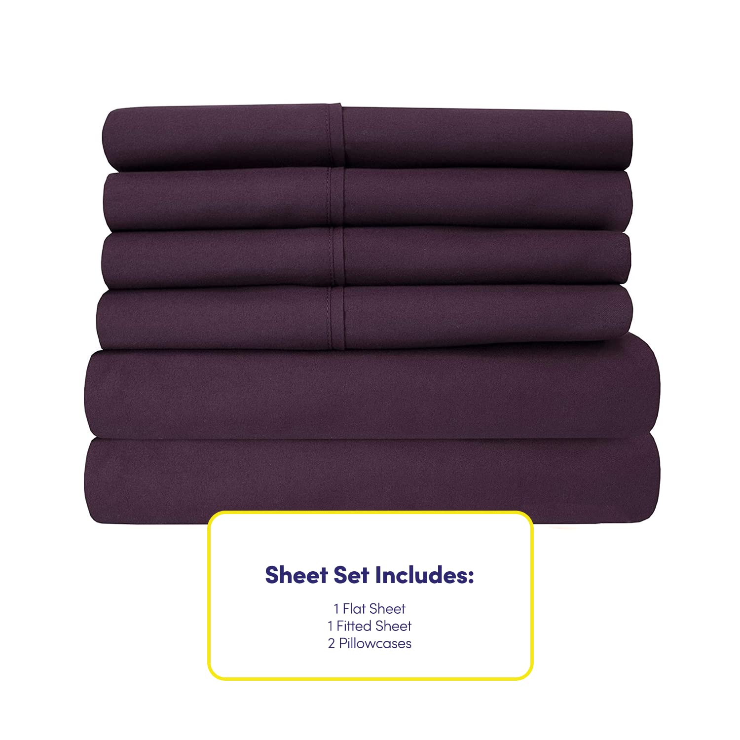 Foto 5 pulgar | Sábanas Sweet Home Collection 1500 Supreme Twin Purple - Venta Internacional.