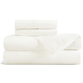 Foto 7 | Juego de Sábanas Bedsure Marfil 4 Piezas - Venta Internacional