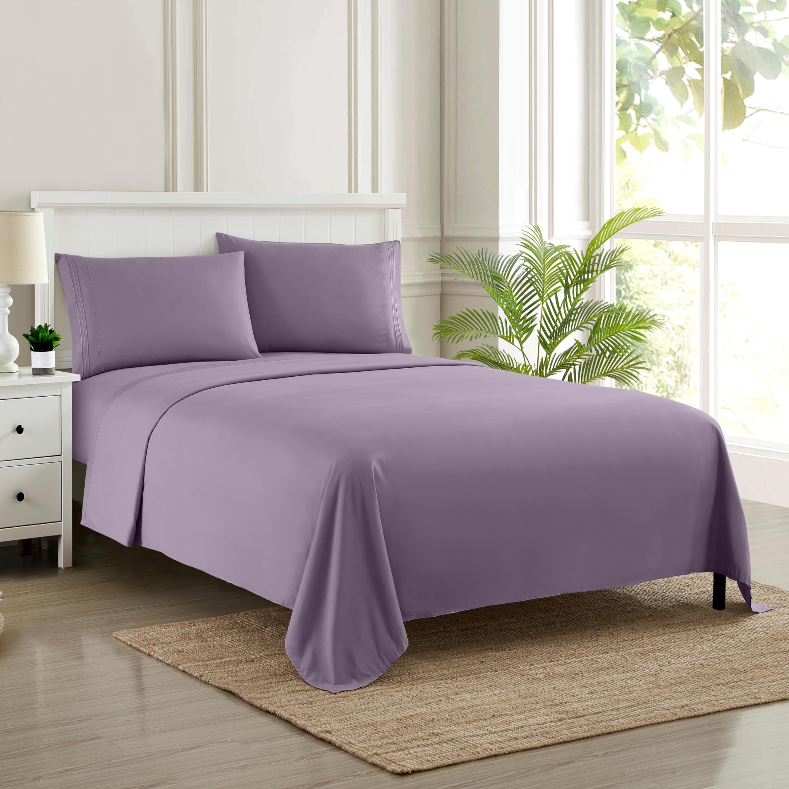 Foto 1 | Juego De Sábanas Sweet Home Collection 1800 Supreme Twin Plum - Venta Internacional.