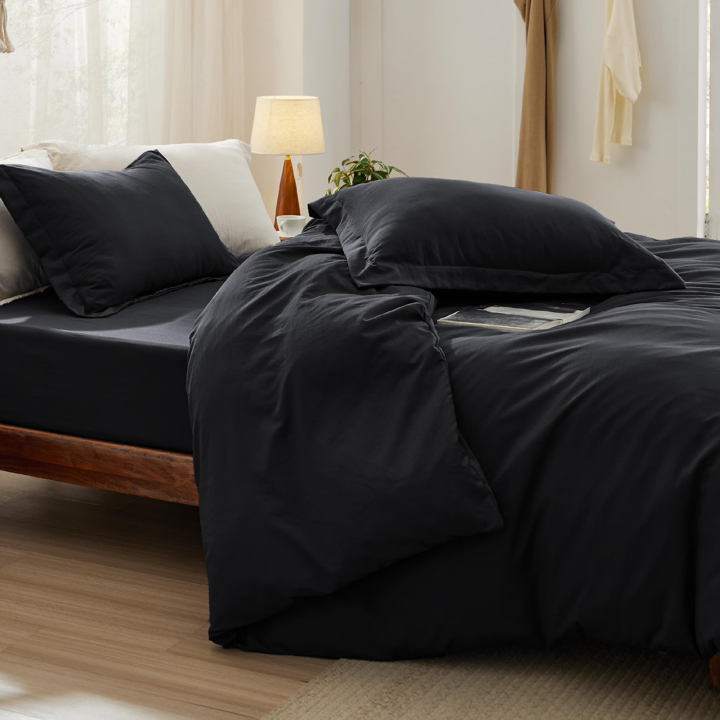 Foto 7 pulgar | Juego de Cama Bedsure King con Sábana Bajera Negro - Venta Internacional
