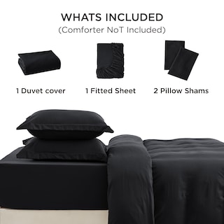 Foto 7 | Juego de Cama Bedsure King con Sábana Bajera Negro - Venta Internacional