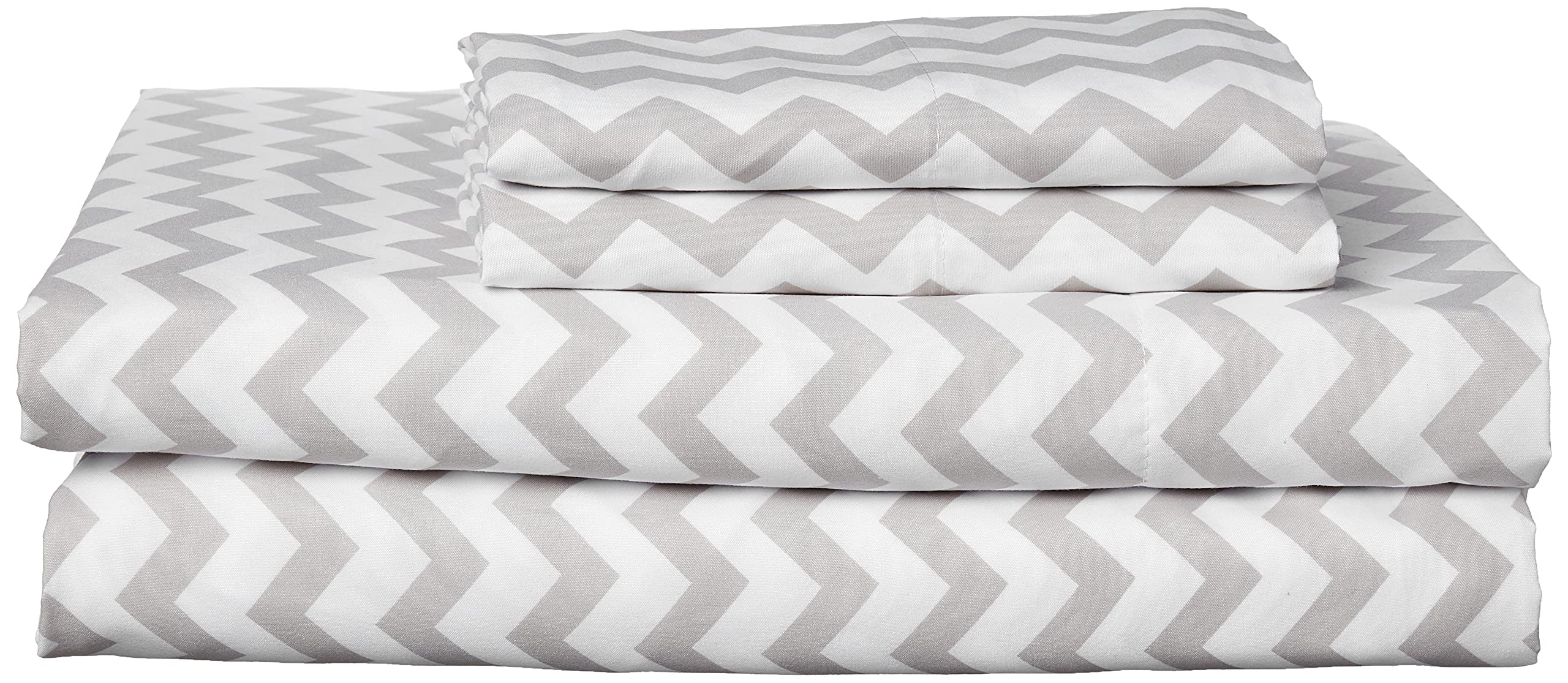 Foto 2 pulgar | Sábanas Sweet Home Collection King Size Chevron Grey - Venta Internacional.