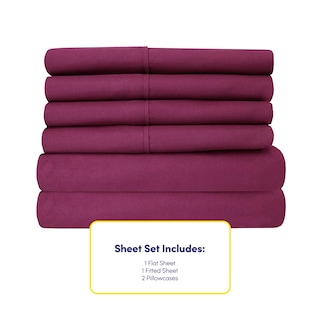 Foto 4 | Juego De Sábanas Sweet Home Collection 1500 Supreme Twin Xl Berry - Venta Internacional.