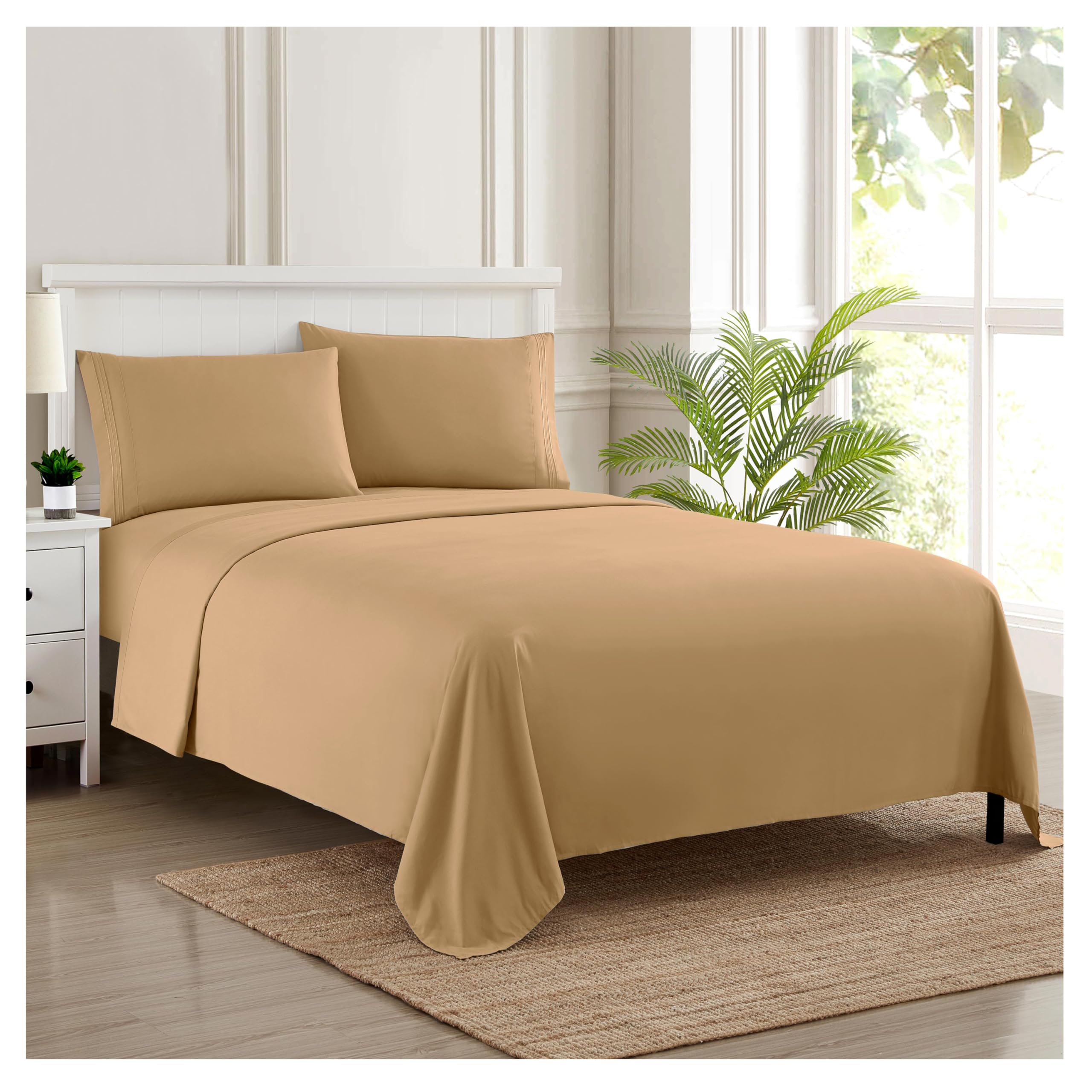 Foto 2 pulgar | Juego De Sábanas Sweet Home Collection 1800 Supreme Twin Xl Taupe - Venta Internacional.