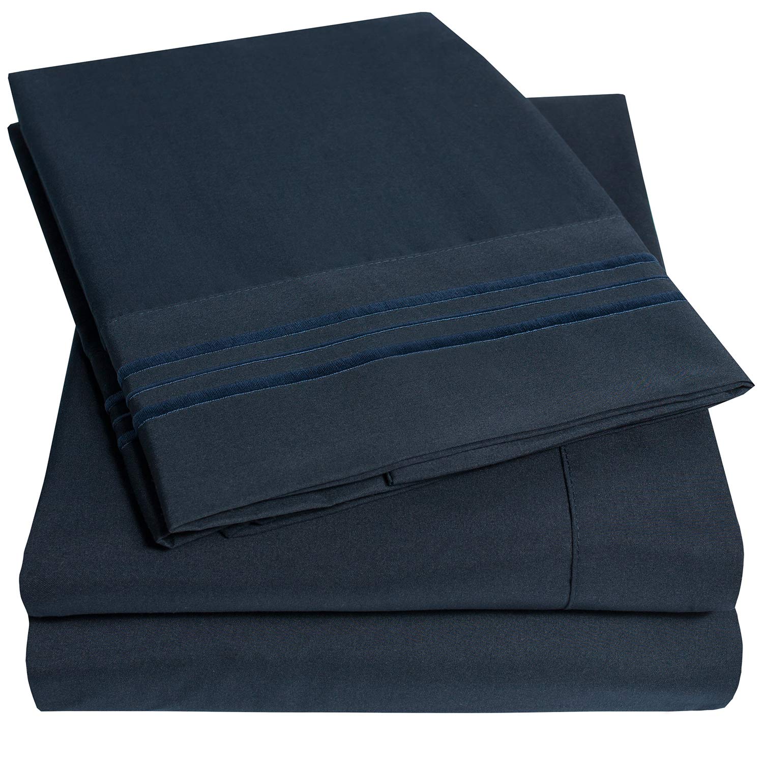 Juego De Sábanas Sweet Home Collection 1500 Supreme Cal King Navy - Venta Internacional.