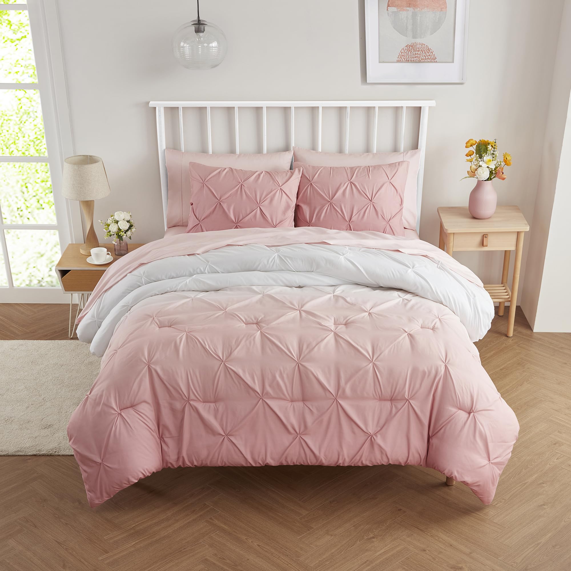 Foto 3 pulgar | Set De Edredón Sweet Home Collection Ombre Pintuck Blush Queen - Venta Internacional.
