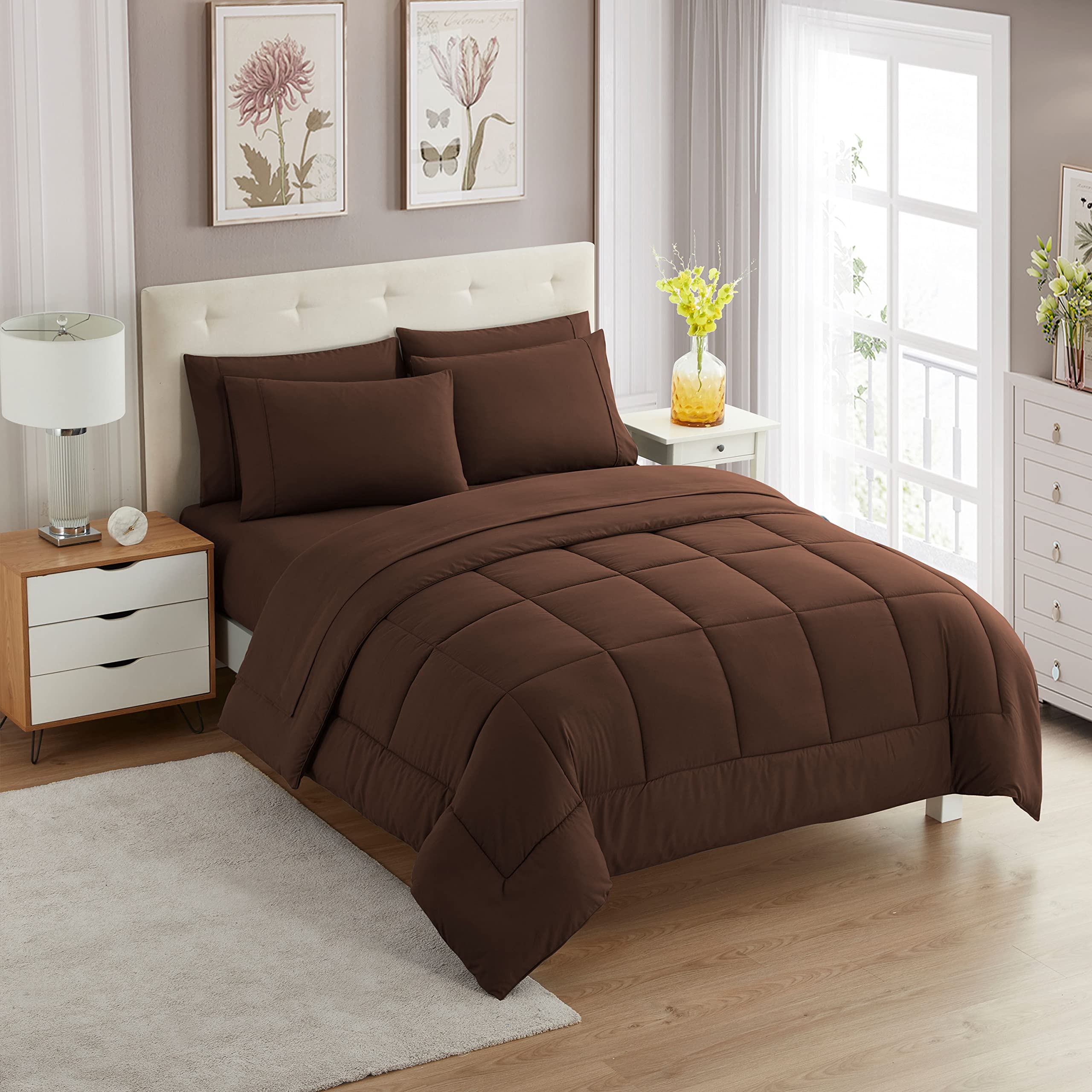 Foto 1 | Set De Edredón Sweet Home Collection Brown, Completo, 7 Piezas - Venta Internacional.