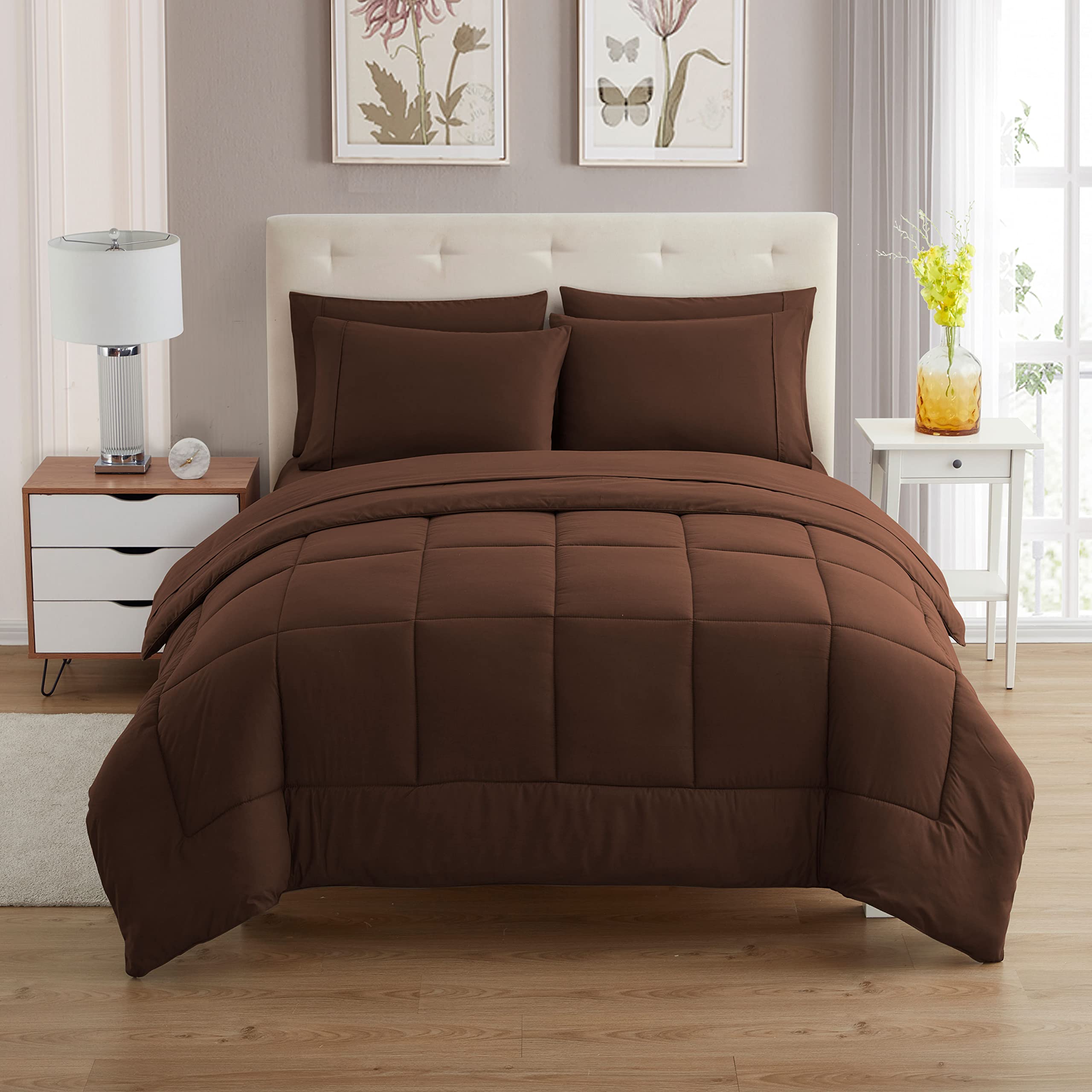 Foto 2 | Set De Edredón Sweet Home Collection Brown, Completo, 7 Piezas - Venta Internacional.
