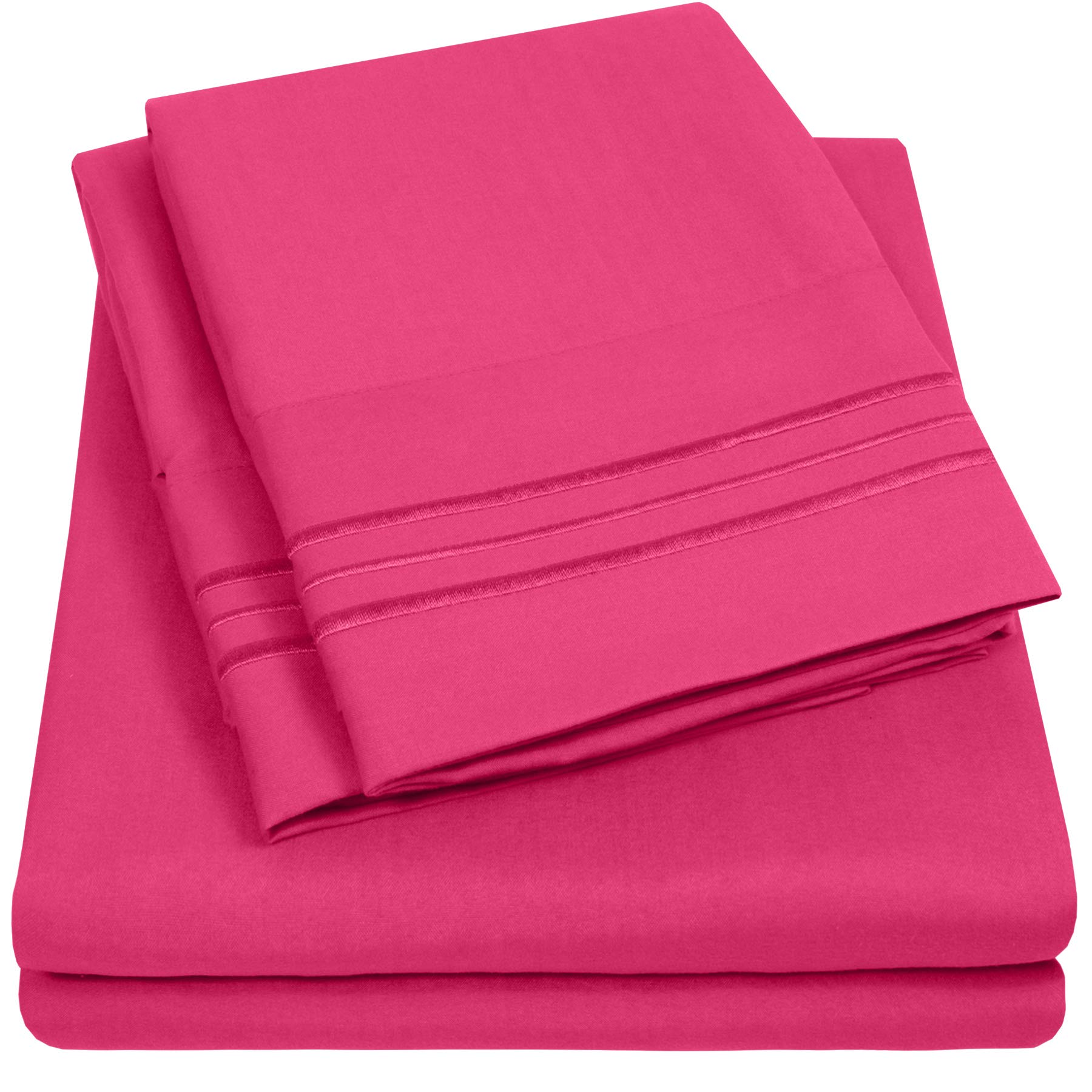 Foto 1 | Juego De Sábanas Sweet Home Collection 1500 Supreme Twin Fuschia - Venta Internacional.
