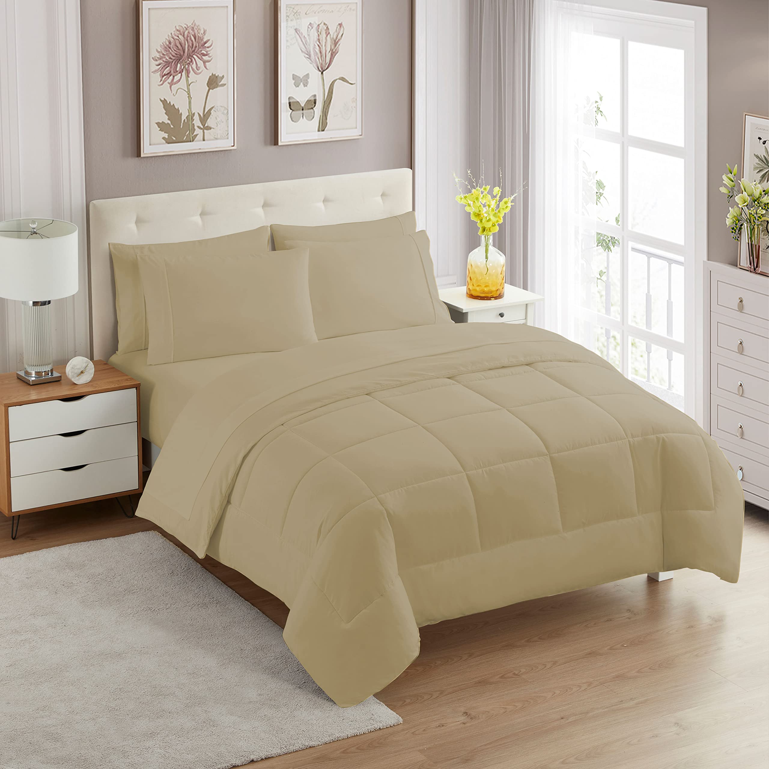 Foto 2 pulgar | Set De Edredón Sweet Home Collection Taupe Twin Xl 7 Piezas - Venta Internacional