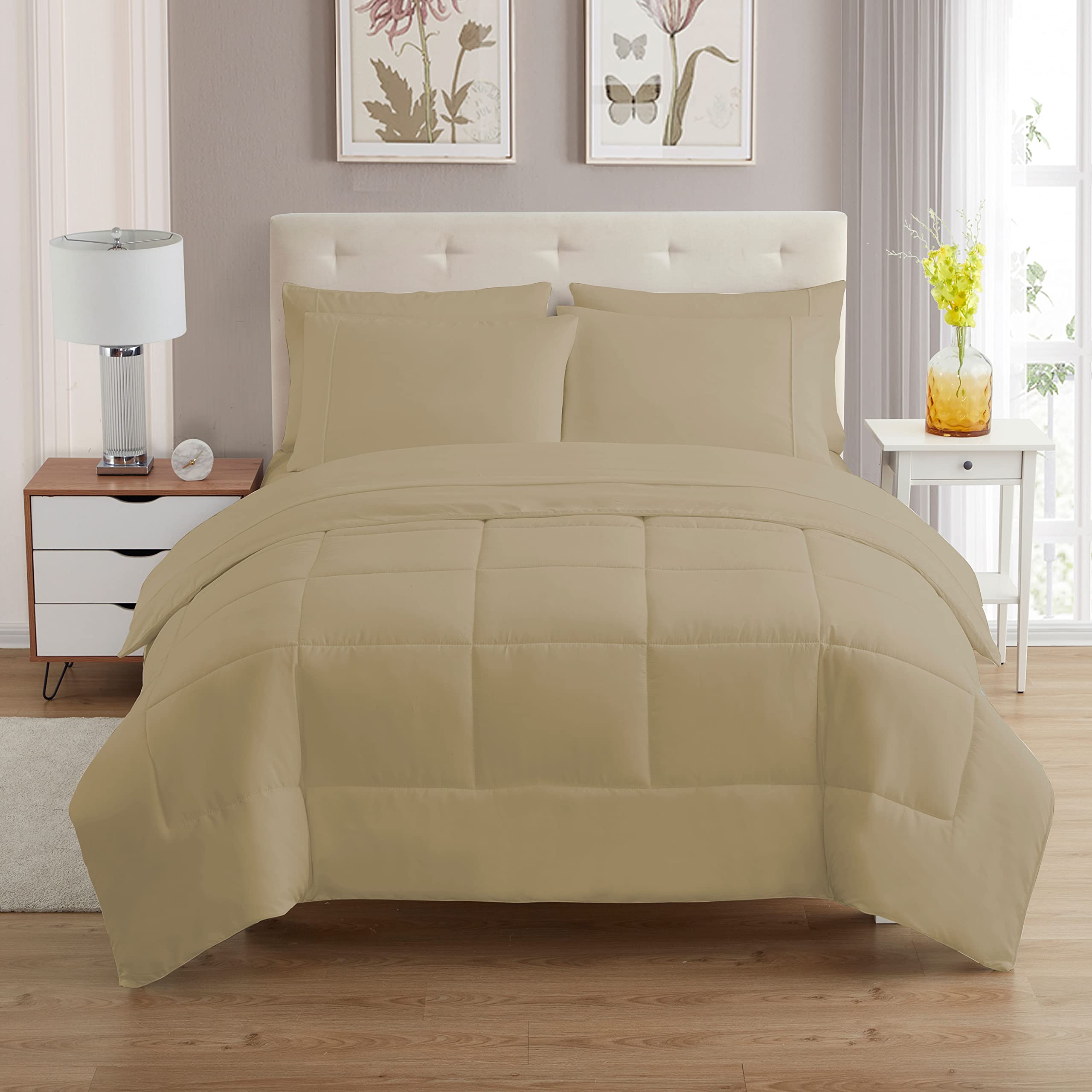 Foto 2 | Set De Edredón Sweet Home Collection Taupe Twin Xl 7 Piezas - Venta Internacional