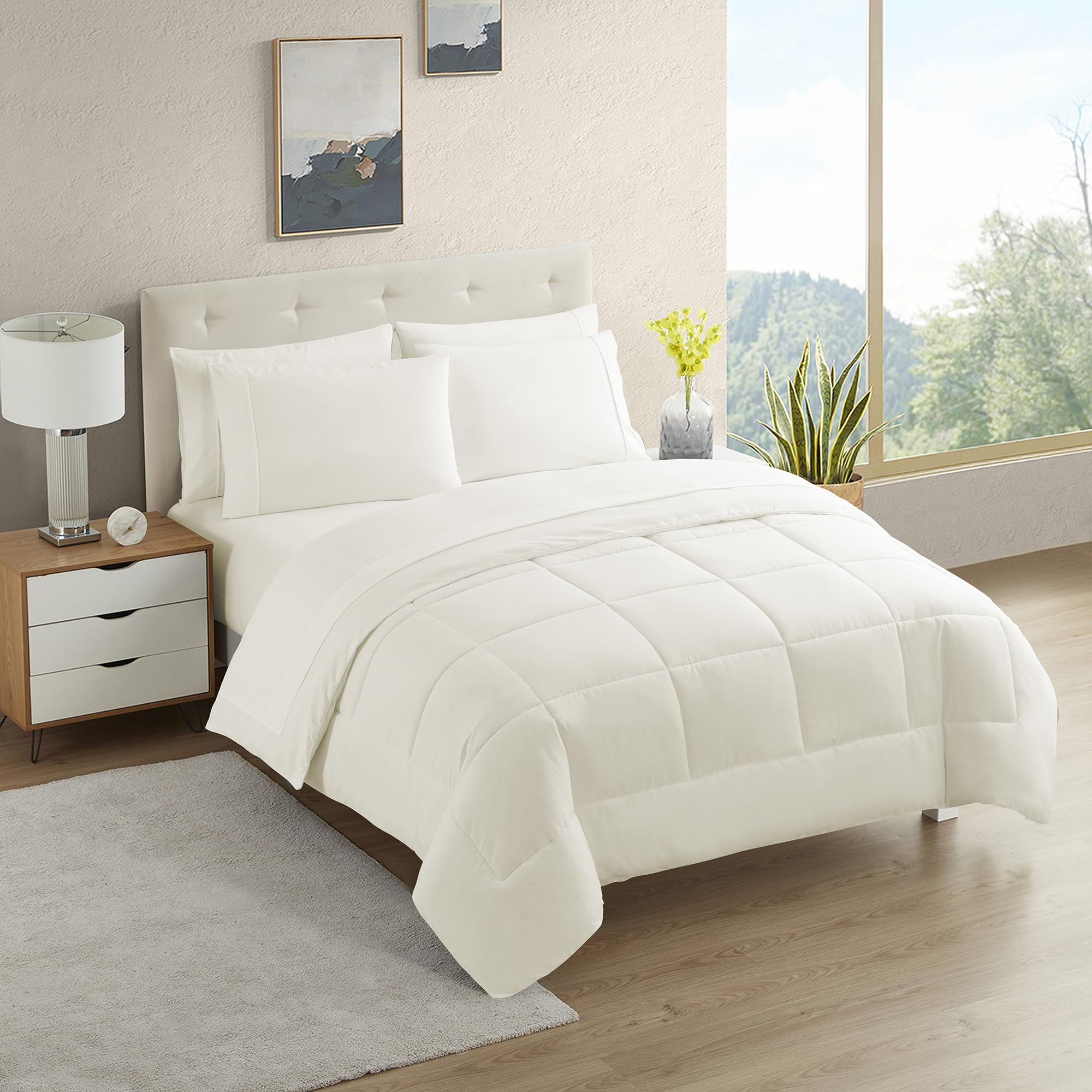 Foto 2 pulgar | Set De Edredón Sweet Home Collection California King Ivory - Venta Internacional.