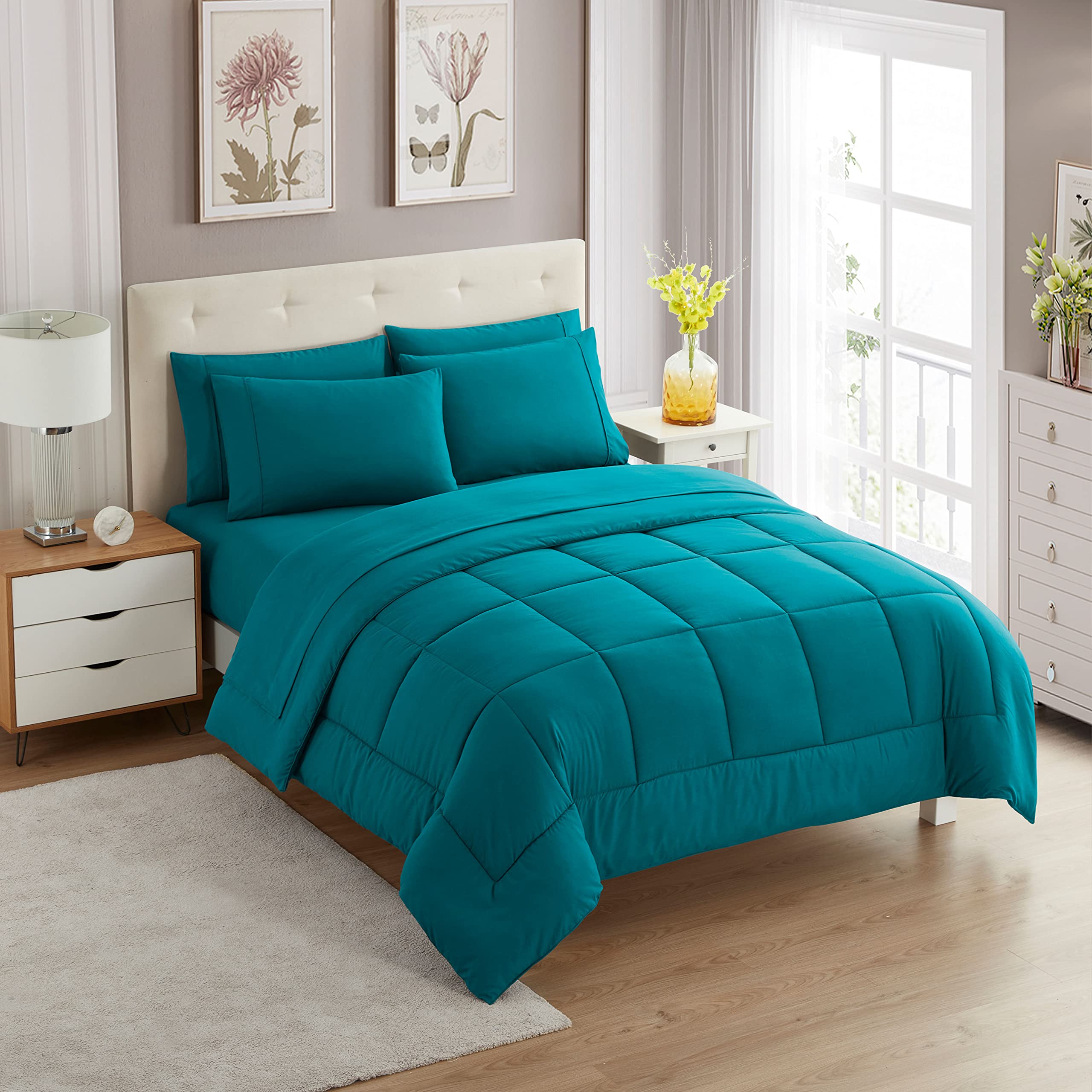 Foto 2 pulgar | Set De Edredón Sweet Home Collection Teal Twin Xl 7 Piezas - Venta Internacional