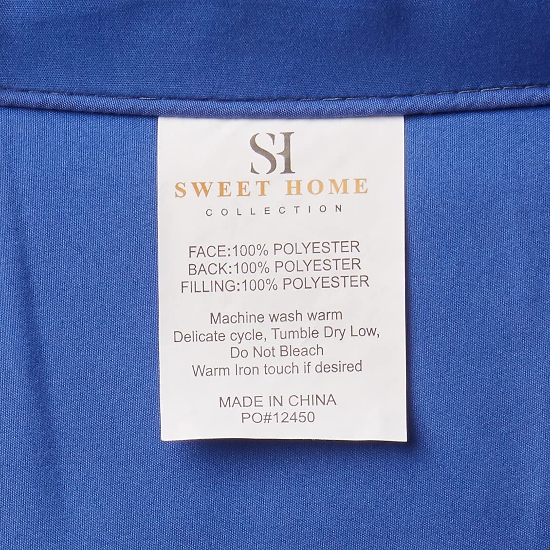 Foto 5 pulgar | Set De Edredón Sweet Home Collection, Color Azul Real, Tamaño Doble - Venta Internacional.