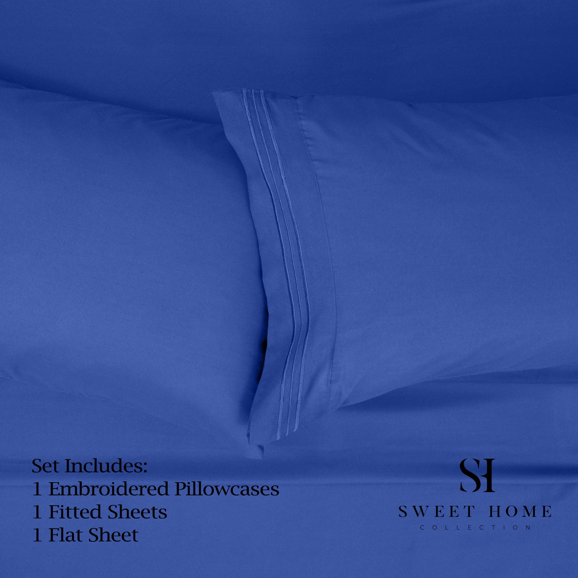 Foto 2 | Juego De Sábanas Sweet Home Collection 1500 Supreme Twin Xl Azul - Venta Internacional.