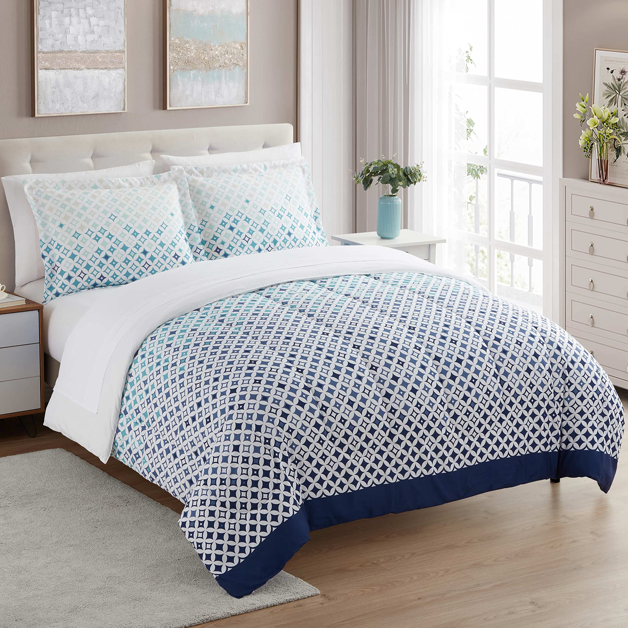 Foto 1 | Set De Edredón Sweet Home Collection Genova All Season Queen - Venta Internacional.
