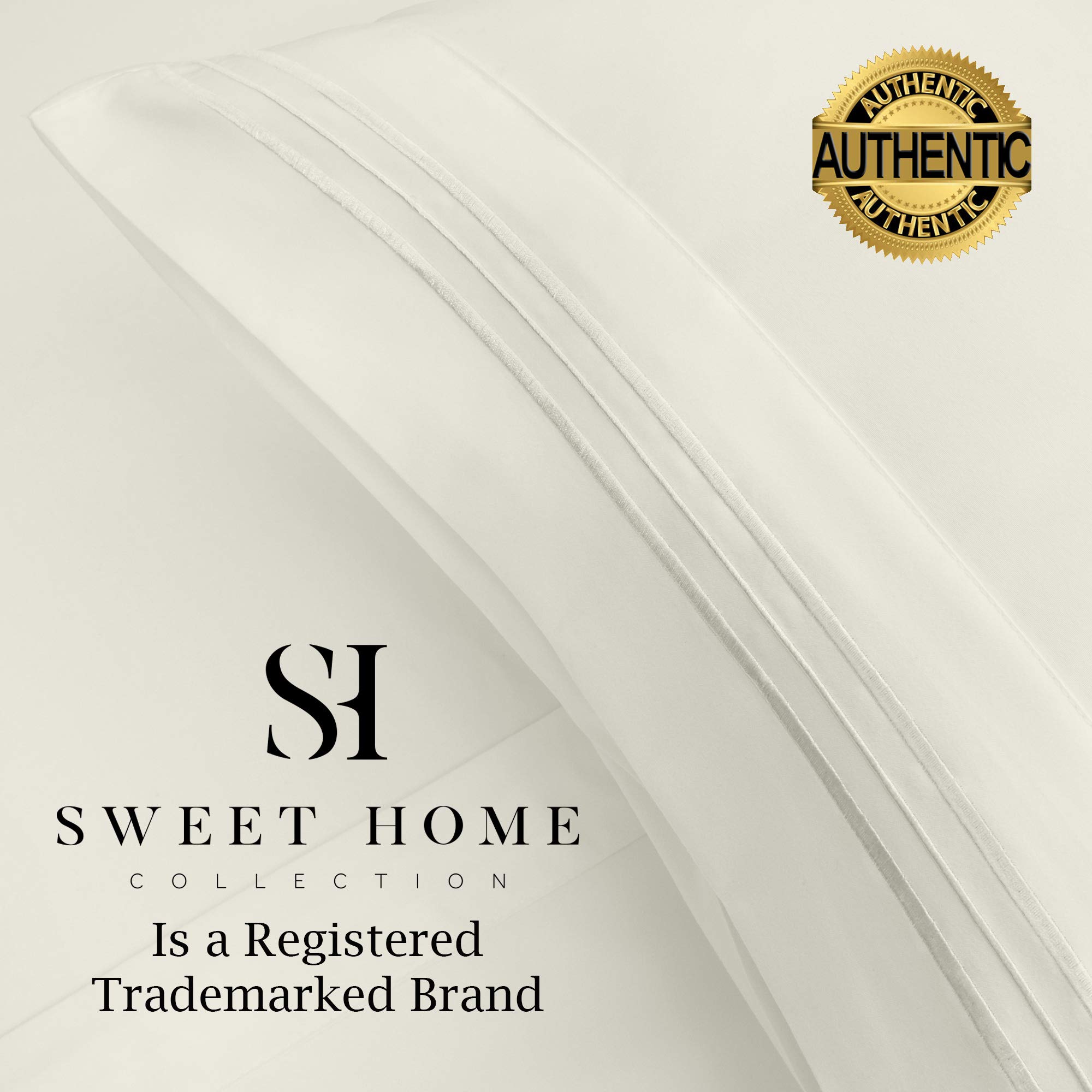 Foto 5 pulgar | Juego De Sábanas Sweet Home Collection 1500 Supreme Full Ivory - Venta Internacional.