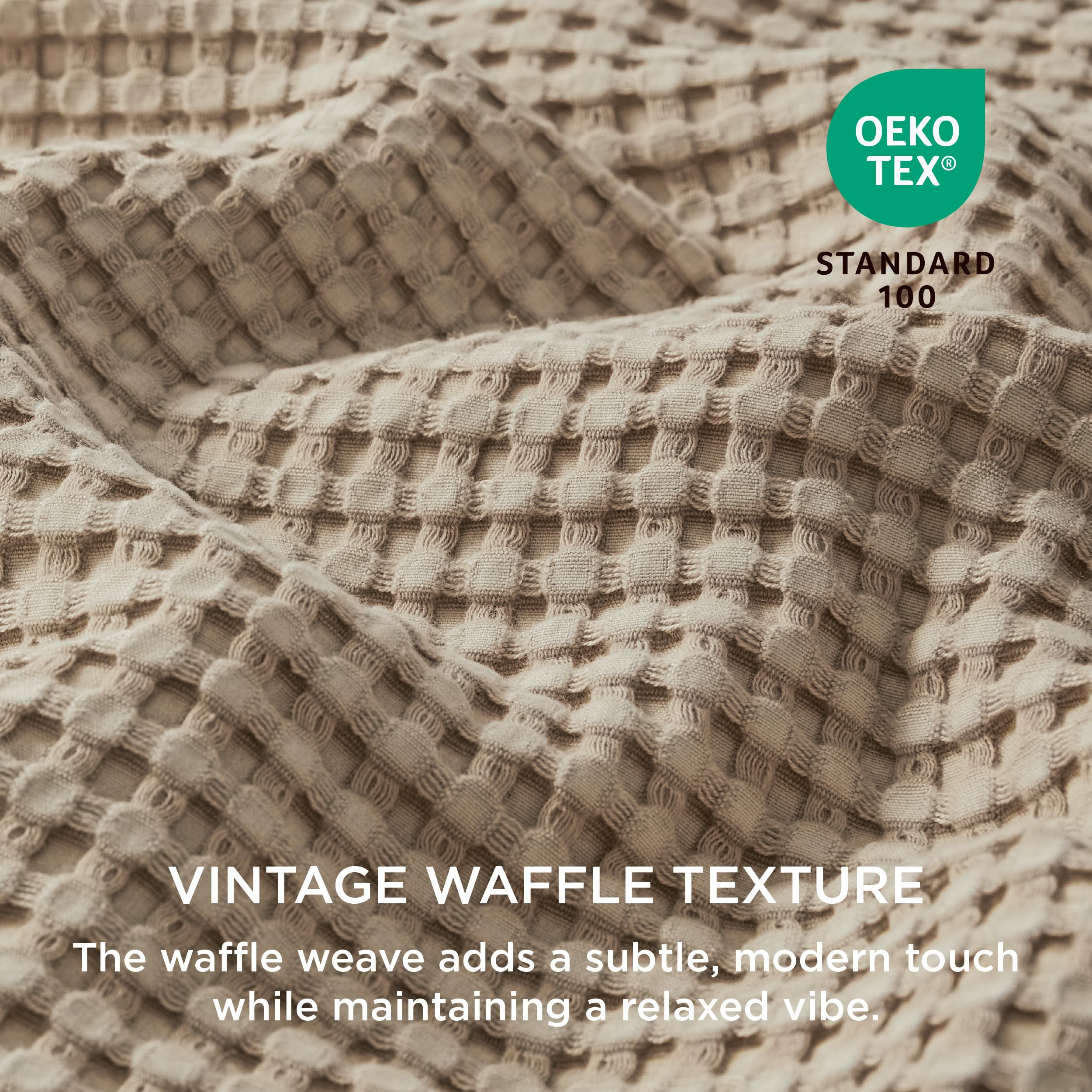 Foto 4 | Juego de Funda de Edredón Bedsure Waffle Queen   - Venta Internacional