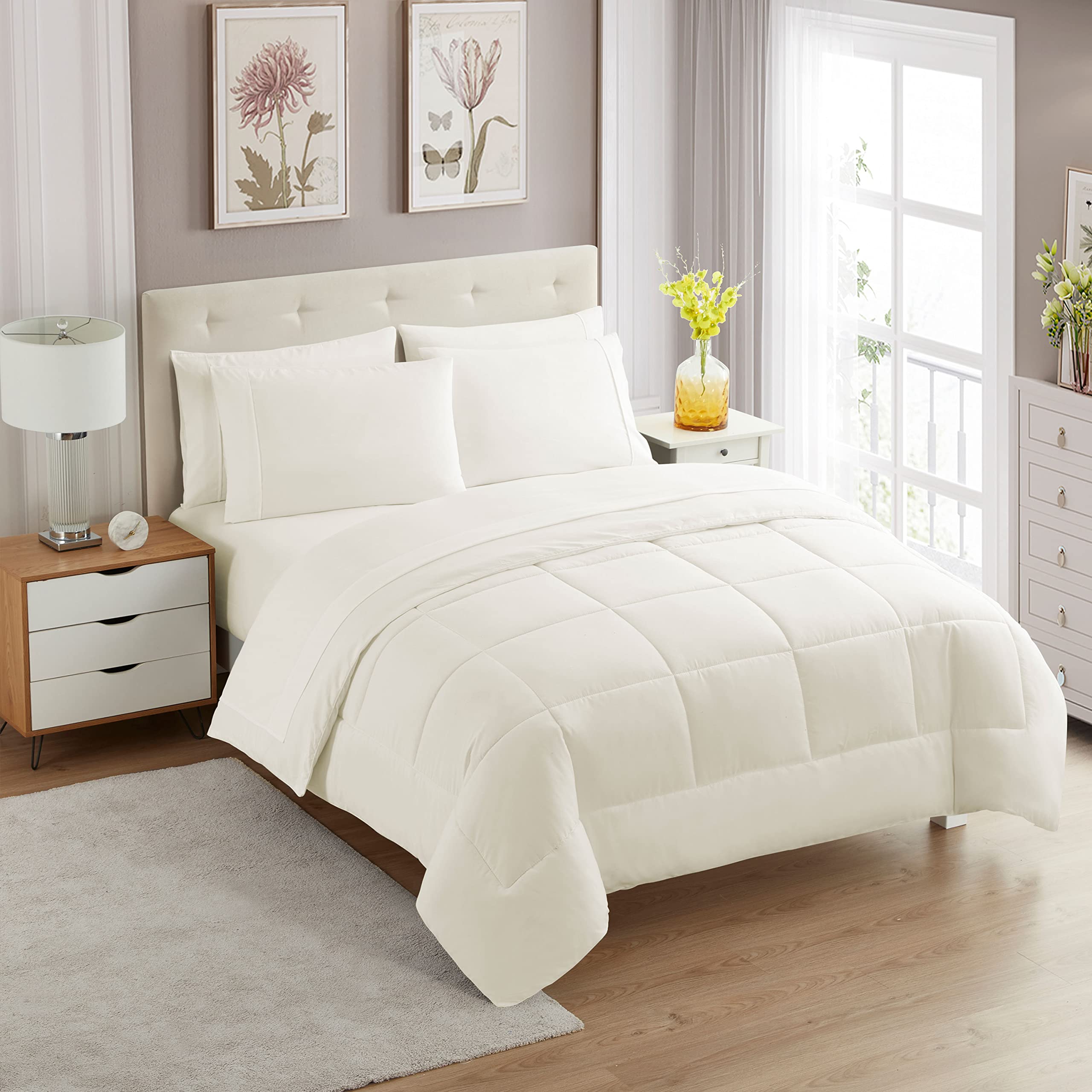 Foto 2 pulgar | Set De Edredón Sweet Home Collection Ivory Twin Xl 5 Piezas - Venta Internacional