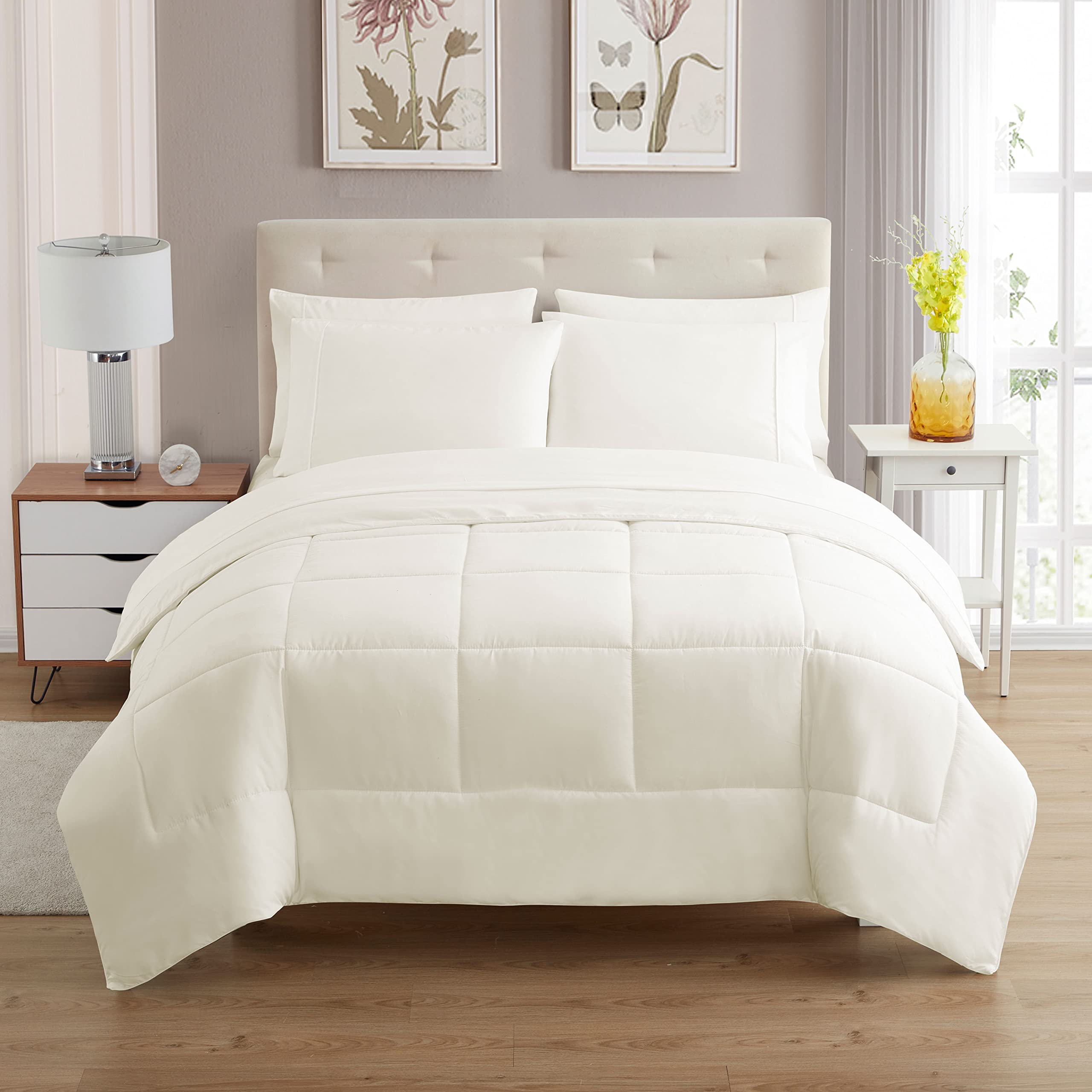 Foto 3 pulgar | Set De Edredón Sweet Home Collection Ivory Twin Xl 5 Piezas - Venta Internacional