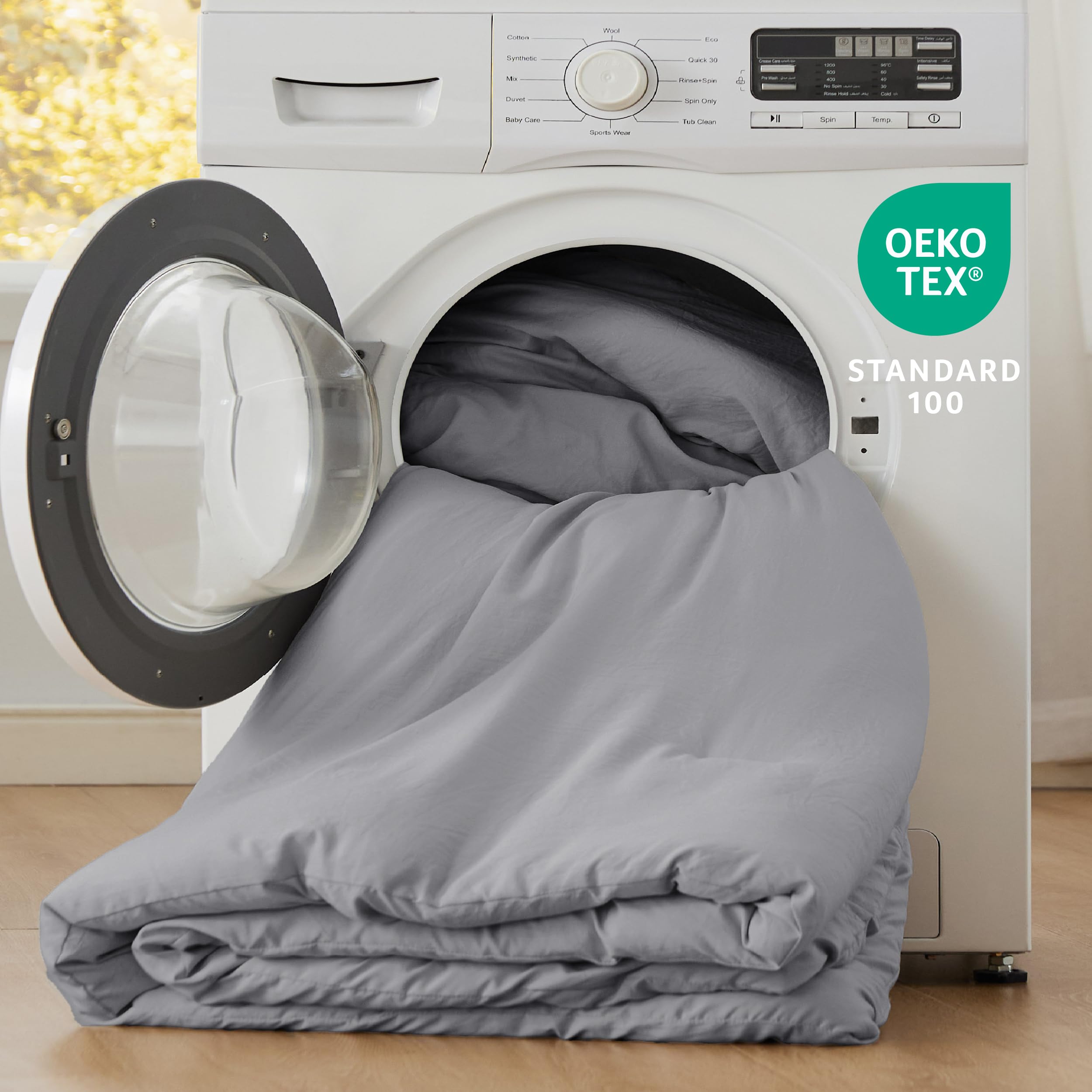 Foto 5 | Juego de Edredón Bedsure Queen Gris 3 Piezas - Venta Internacional