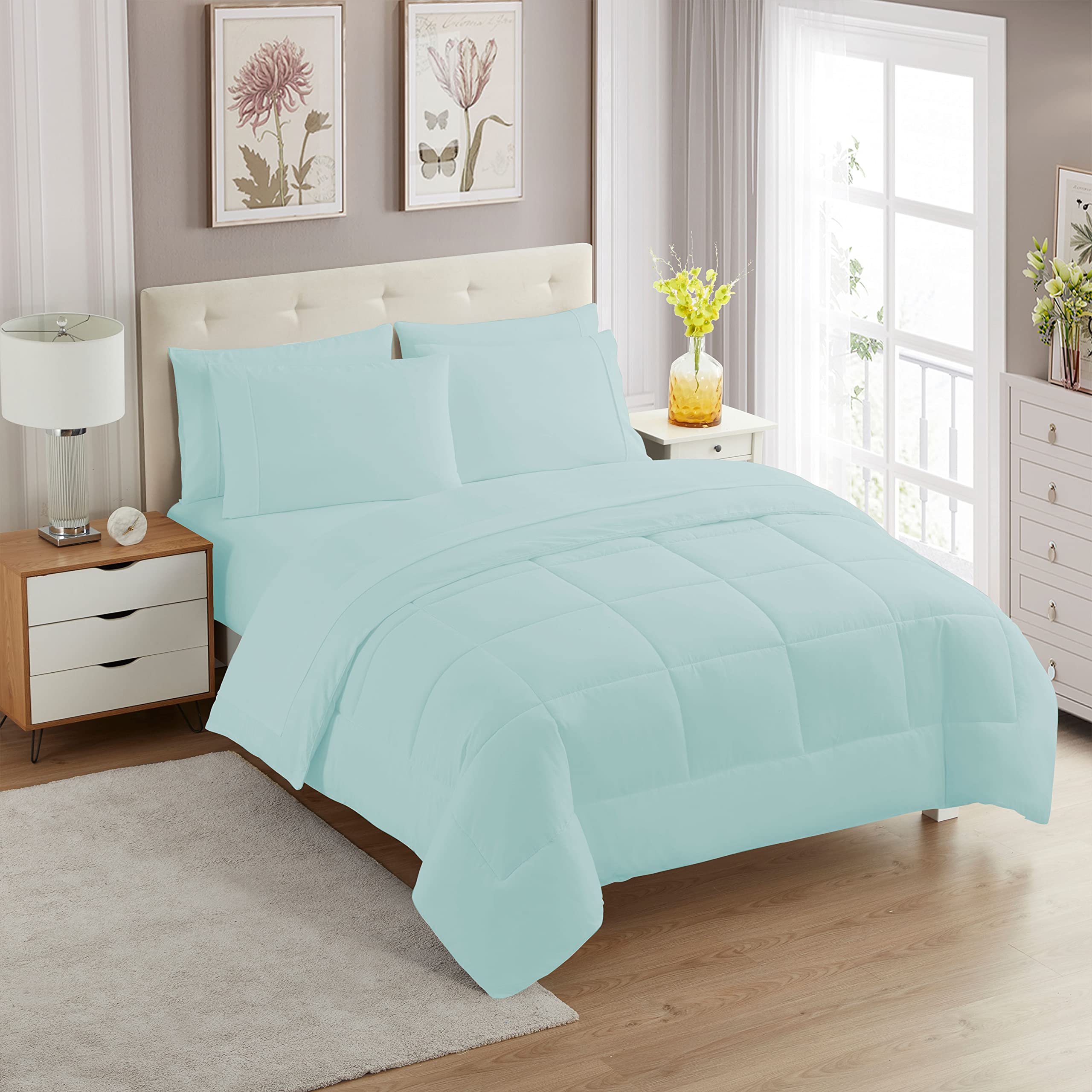 Foto 2 pulgar | Set De Edredón Sweet Home Collection Aqua Twin Xl, 5 Piezas - Venta Internacional.