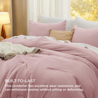 Foto 3 | Juego de Edredón Bedsure King Size Rosa 3 Piezas - Venta Internacional