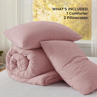 Foto 6 | Juego de Edredón Bedsure King Size Rosa 3 Piezas - Venta Internacional