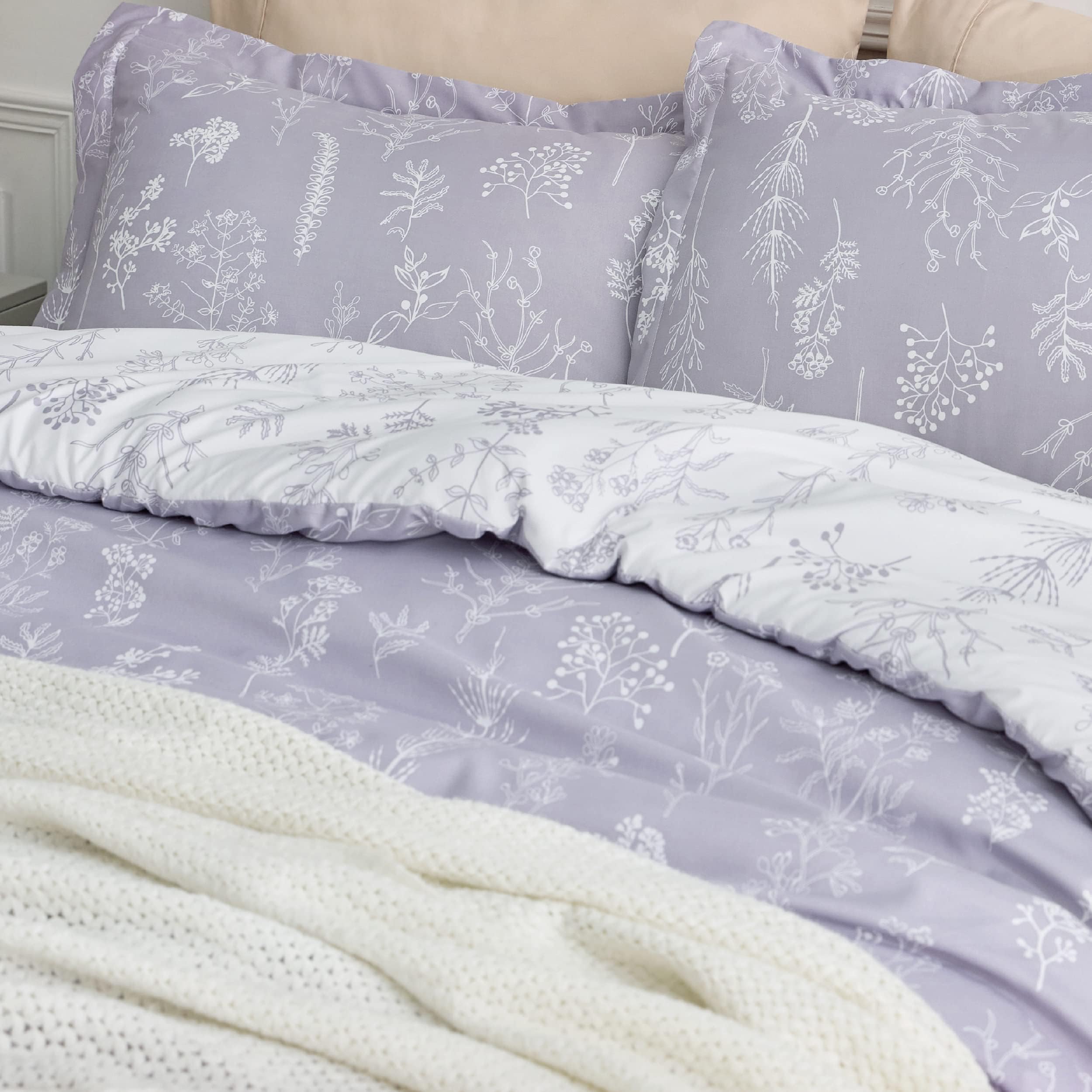 Foto 4 pulgar | Juego de Edredón y 2 Fundas Bedsure Queen Lavanda - Venta Internacional