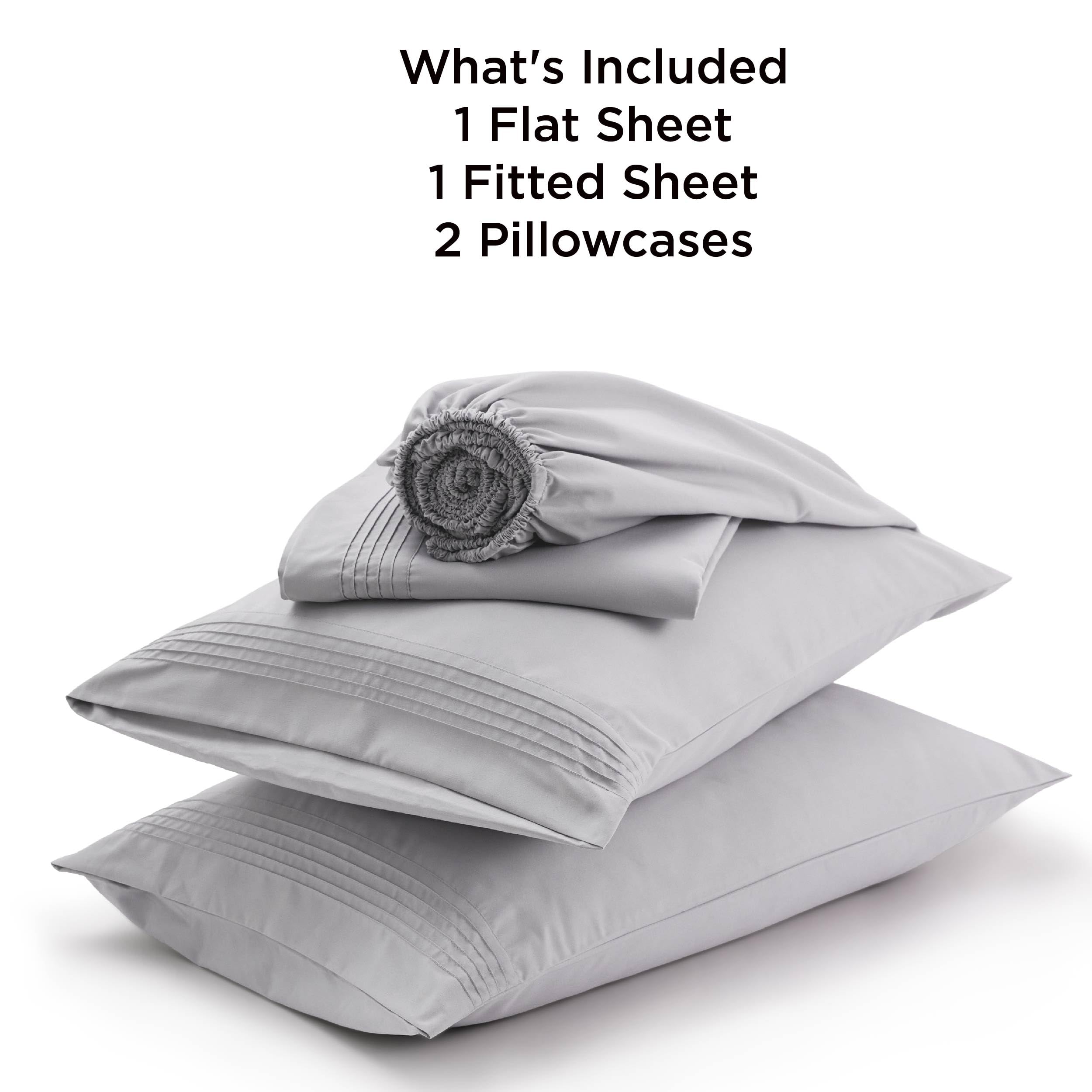 Foto 6 | Juego De Sábanas Bedsure Gentlesoft Deep Pocket Queen, Color Gris Claro - Venta Internacional.