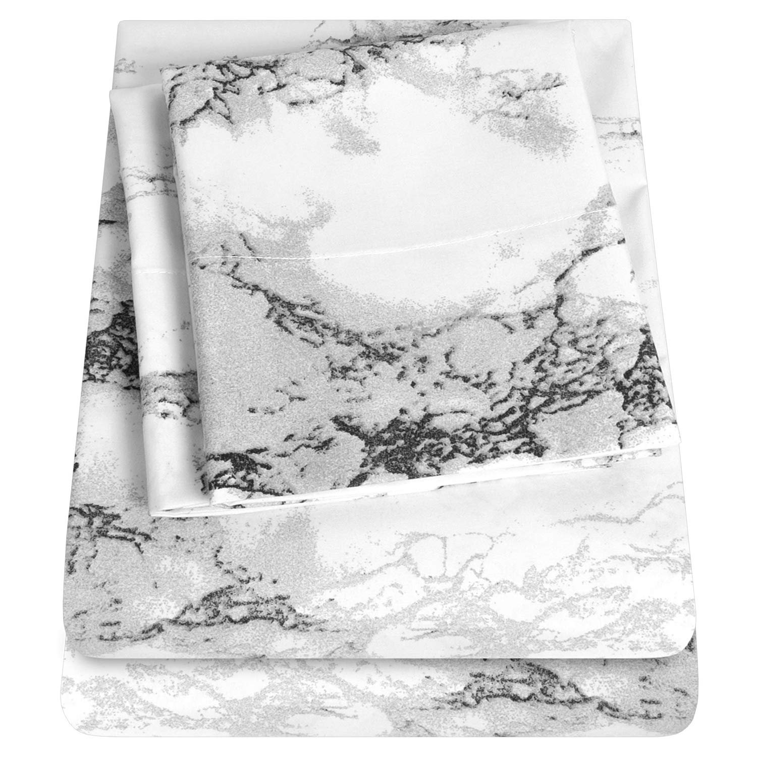 Foto 1 | Juego De Sábanas Sweet Home Collection Con Estampado De Mármol, Tamaño Completo - Venta Internacional.