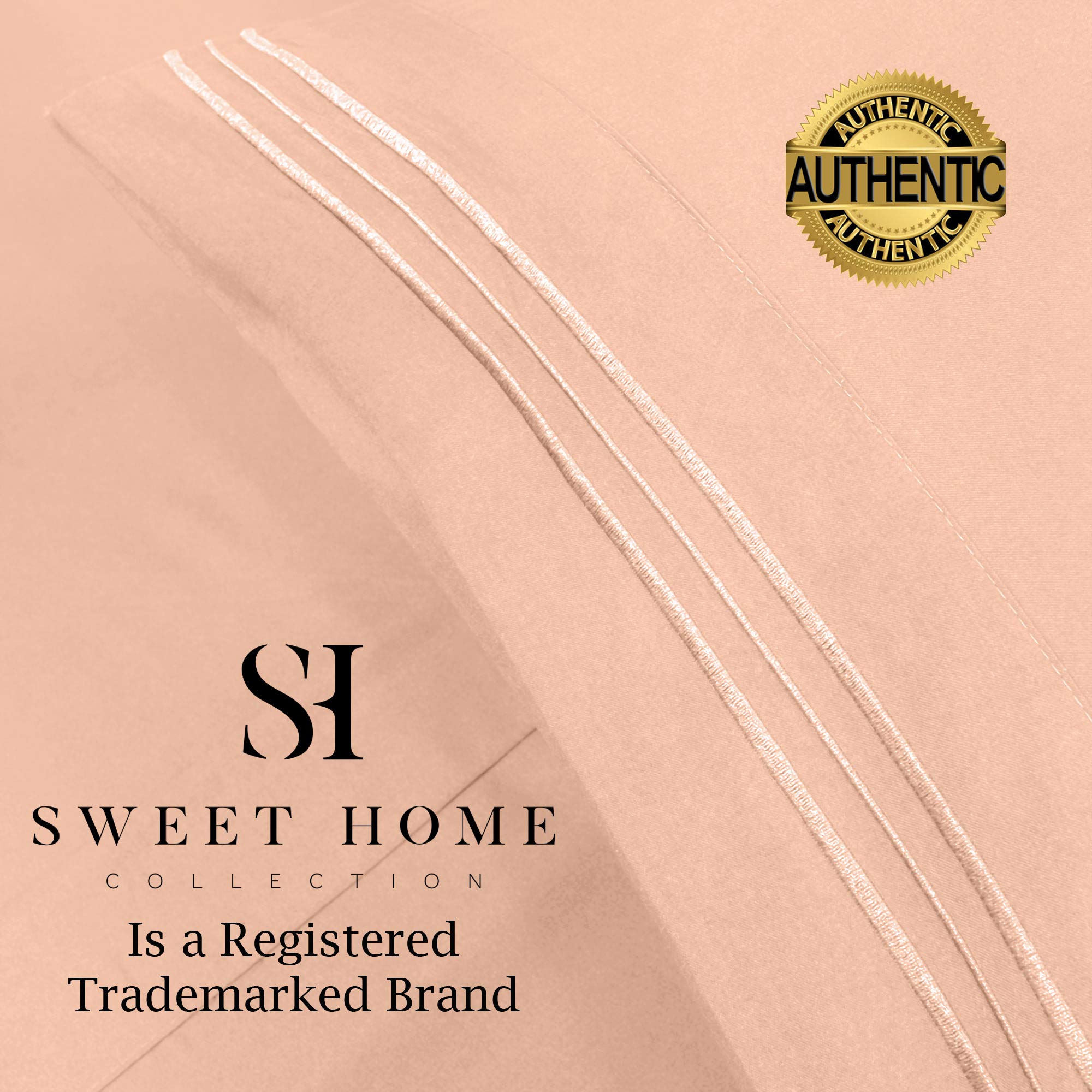 Foto 5 pulgar | Juego De Sábanas Sweet Home Collection 1500 Supreme Full Peach - Venta Internacional.