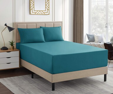 Foto 2 | Juego De Sábanas Sweet Home Collection 1500 Supreme Twin Teal - Venta Internacional.