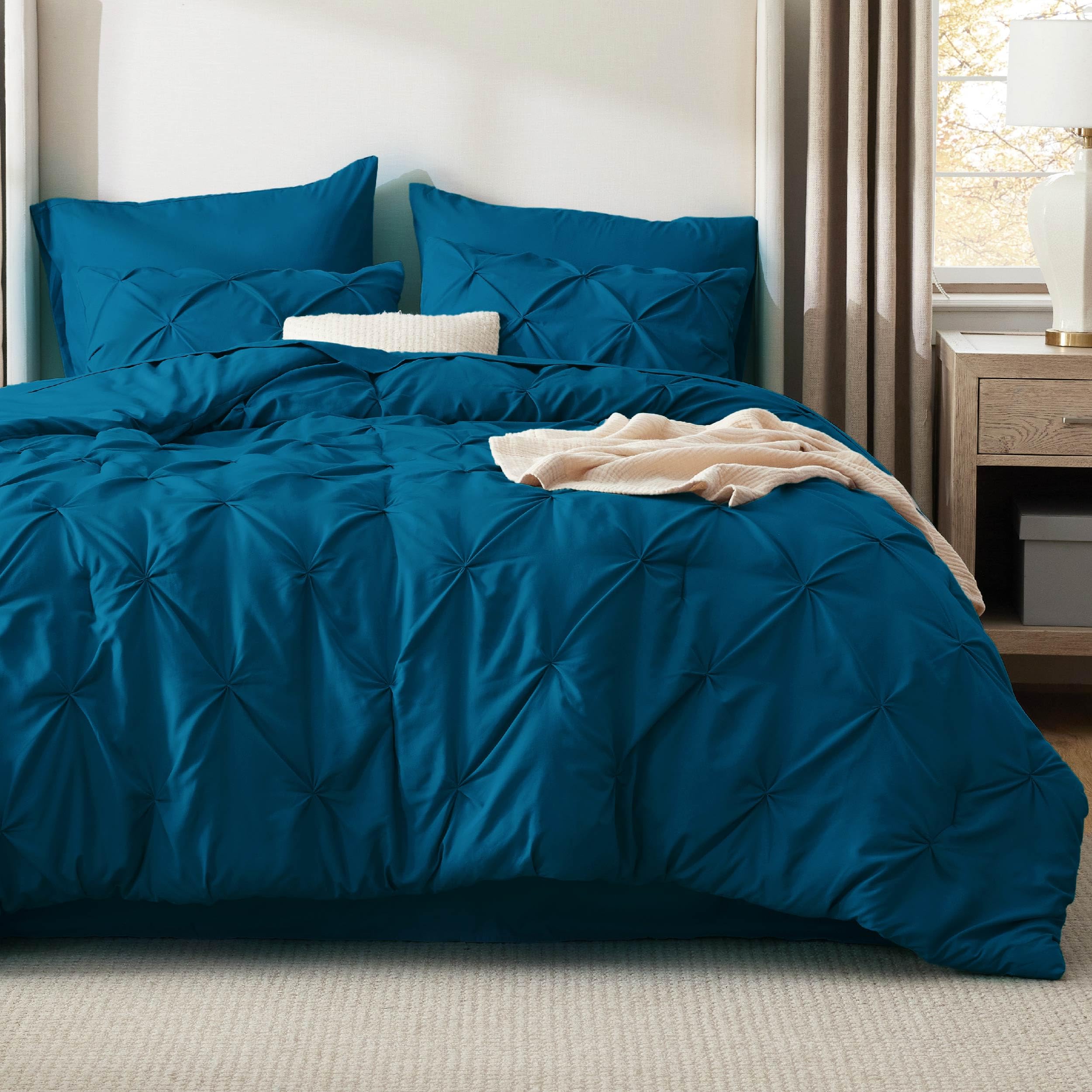 Foto 7 | Juego De Edredón Bedsure Queen Teal Con Sábanas, 7 Piezas - Venta Internacional.