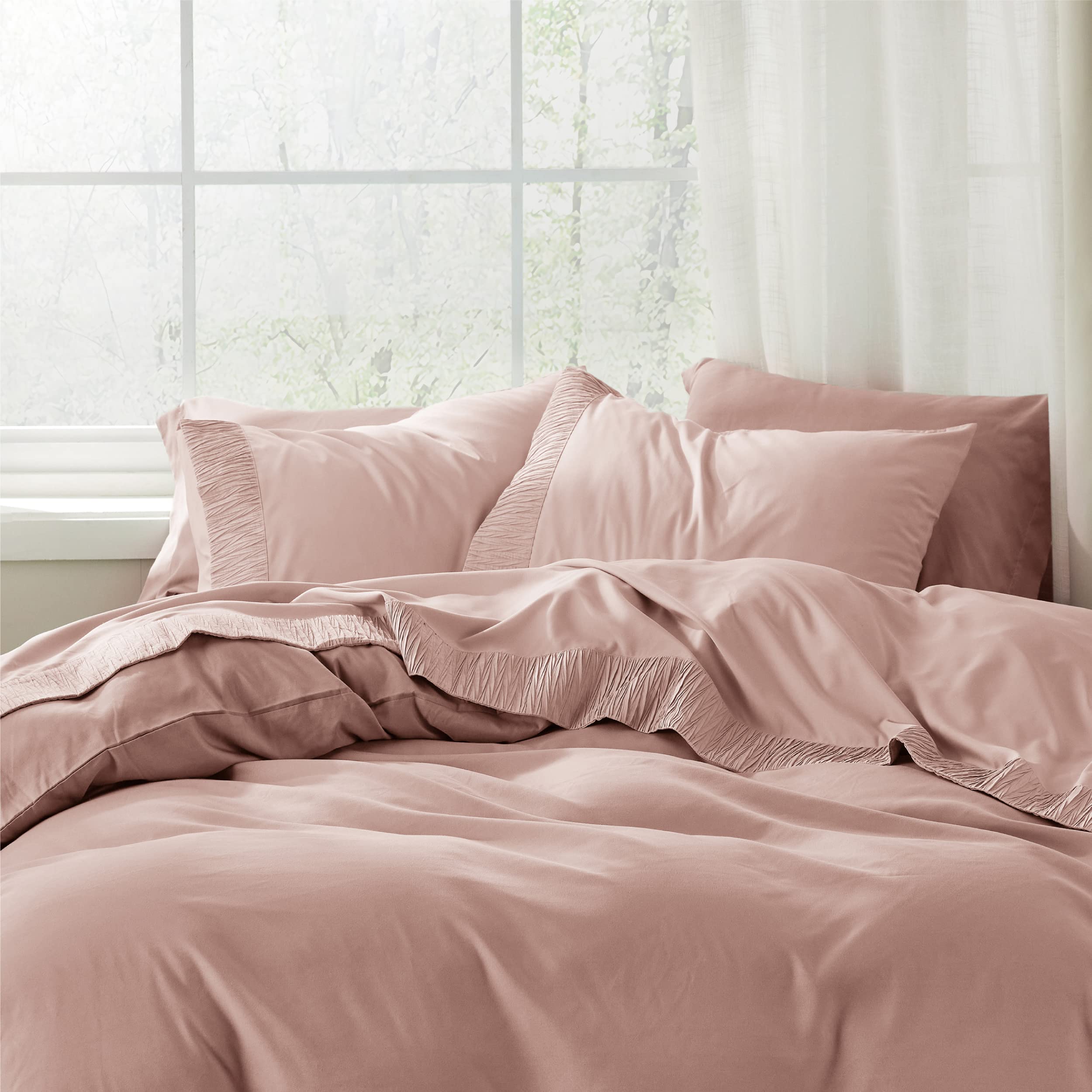 Foto 4 | Juego de Sábanas Bedsure Queen Poliéster Rosa 4 Piezas - Venta Internacional
