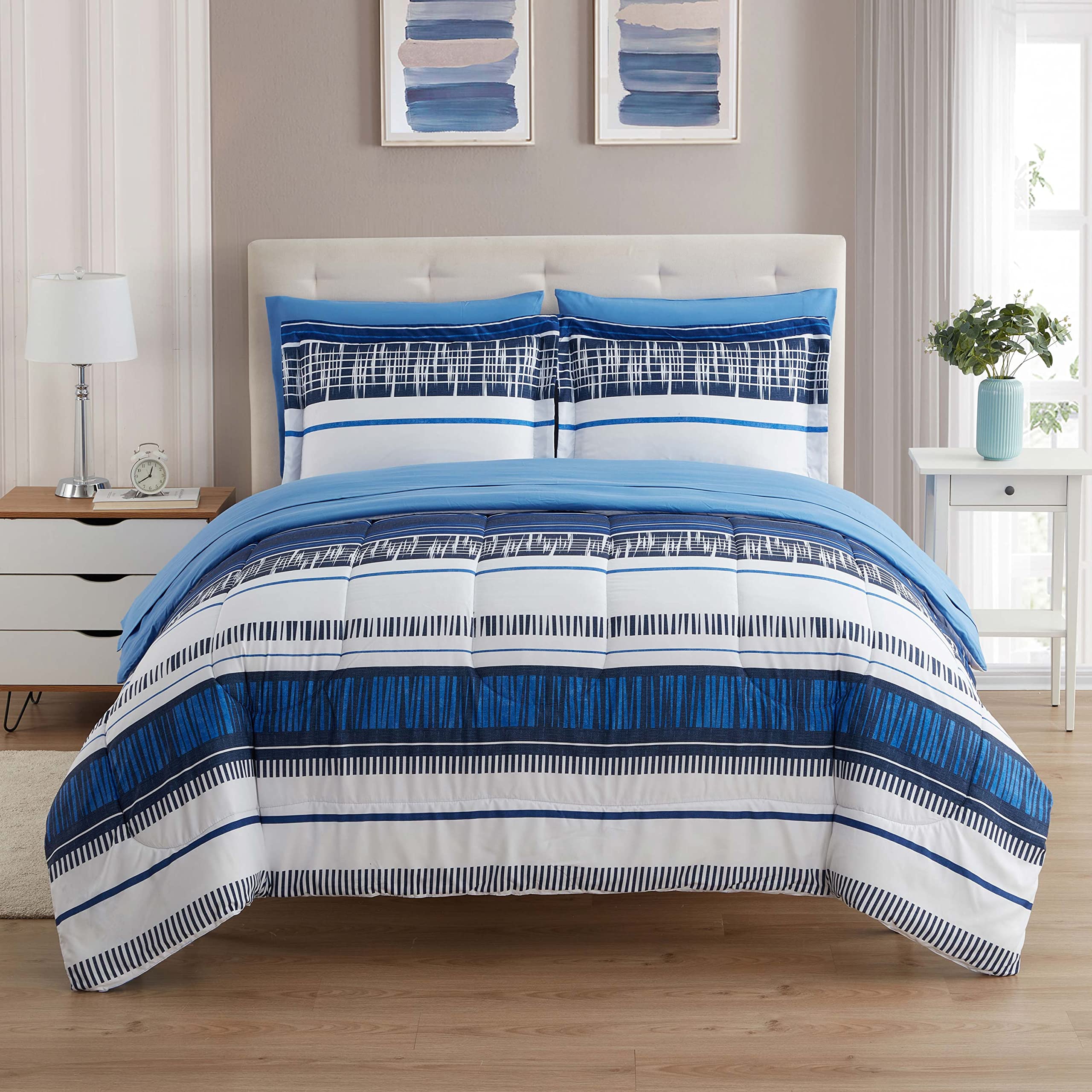 Foto 2 | Set De Edredón Sweet Home Collection Mediterranean Queen - Venta Internacional.