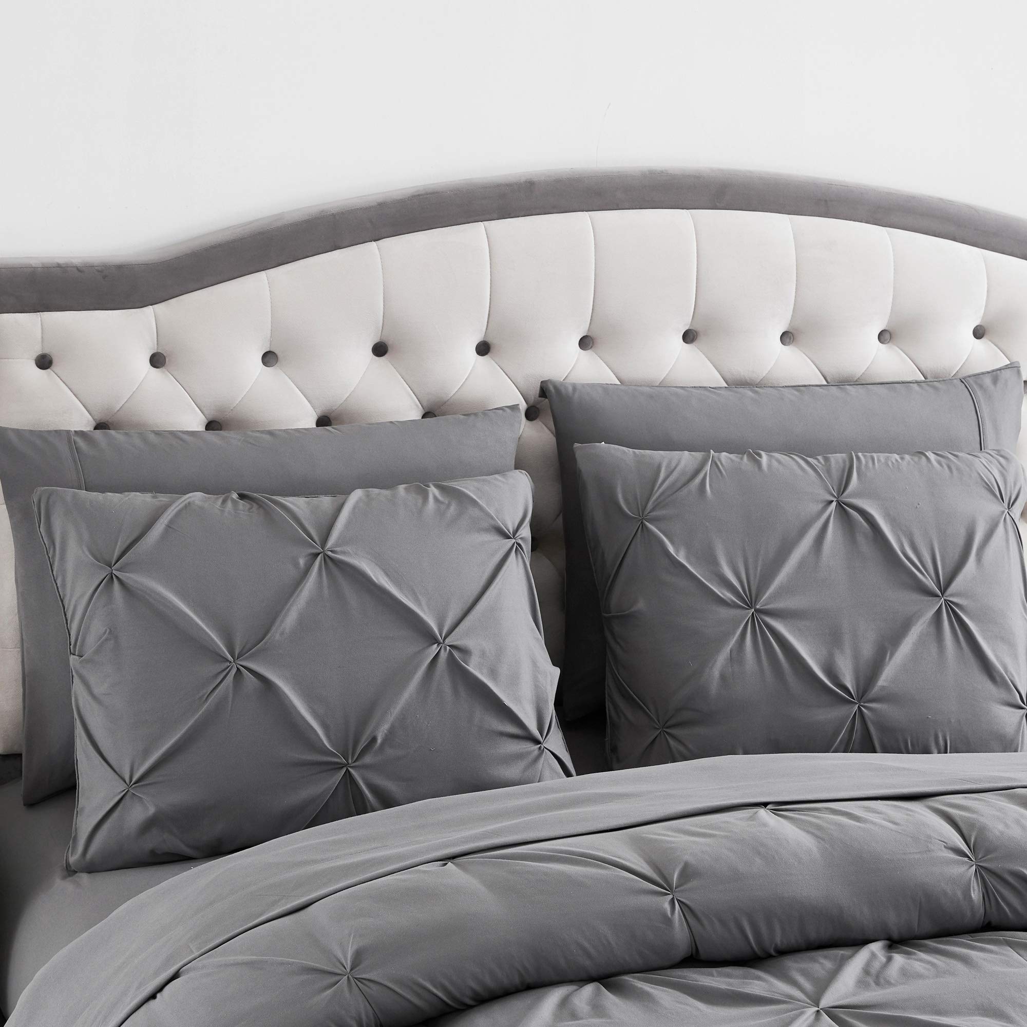 Foto 4 | Set De Edredón Sweet Home Collection, Tamaño King, 8 Piezas, Gris - Venta Internacional.