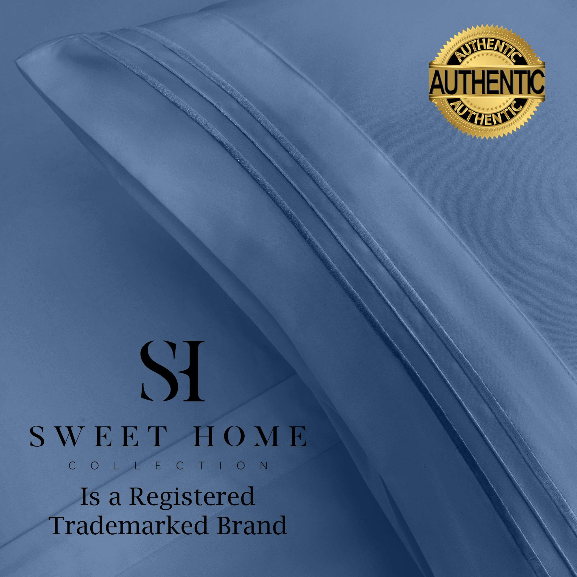 Foto 5 pulgar | Juego De Sábanas Sweet Home Collection 1500 Supreme Queen Blue - Venta Internacional.