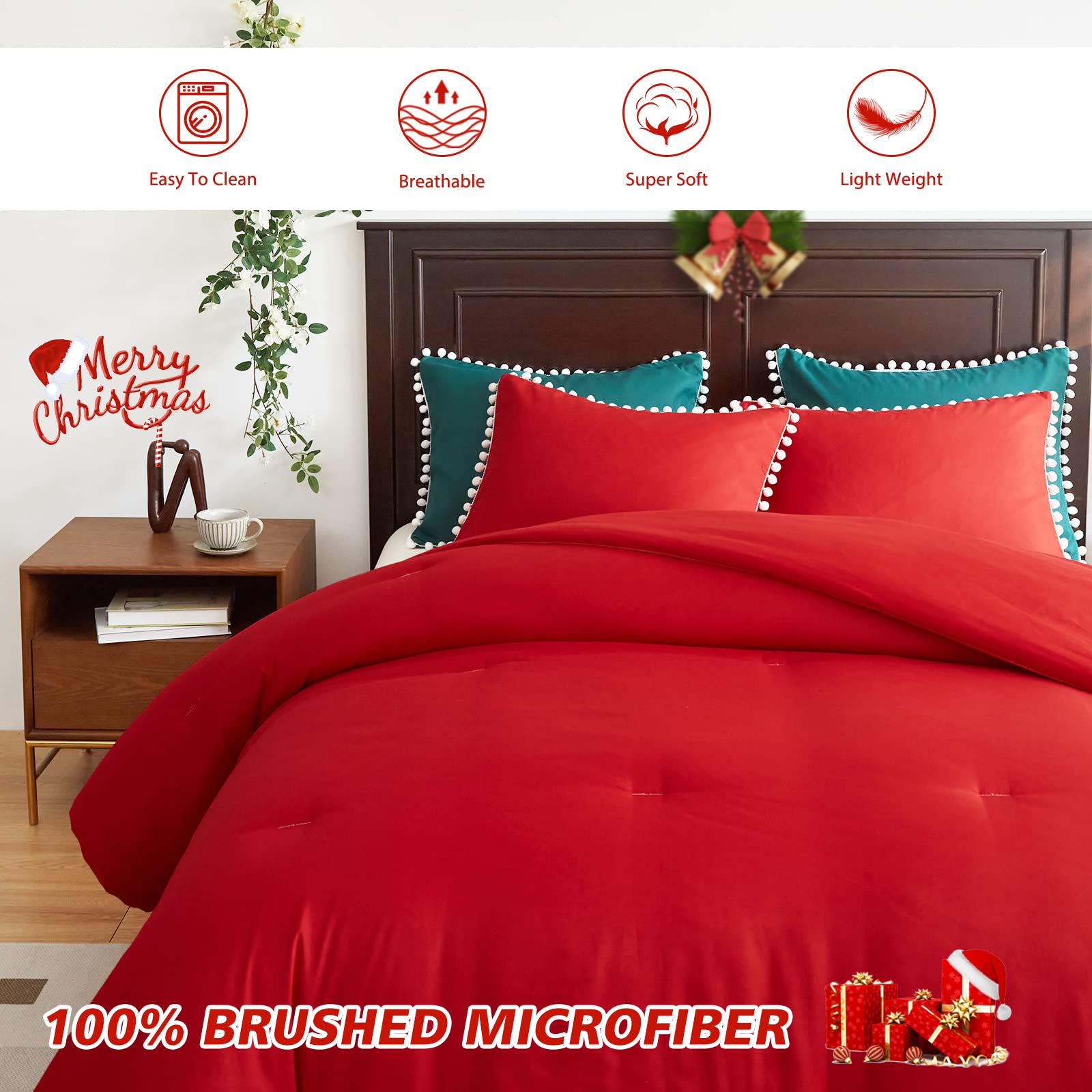 Foto 4 pulgar | Juego de Edredón Uozzi Bedding Christmas Queen Size 3 Piezas - Venta Internacional