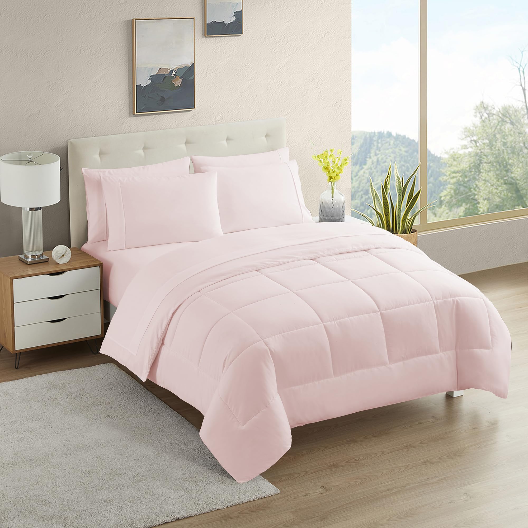 Foto 1 | Set De Edredón Sweet Home Collection California King Pink - Venta Internacional.